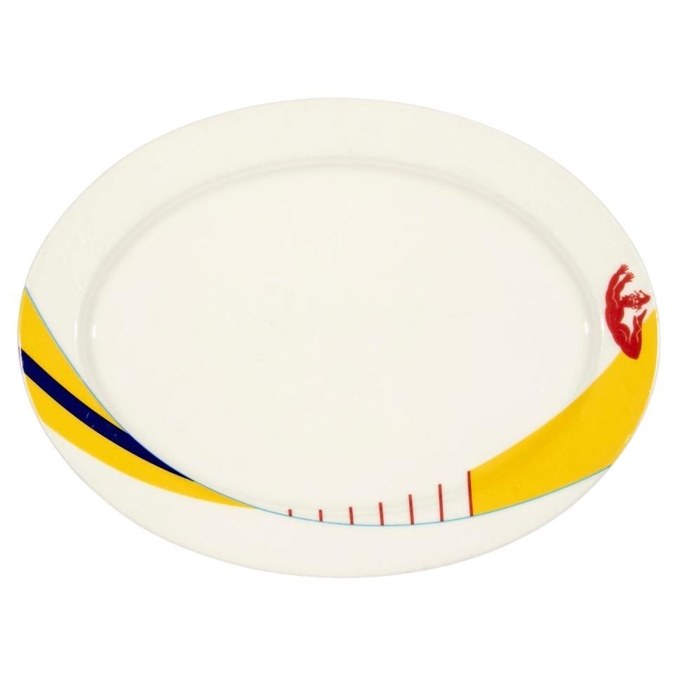 6 Le Cirque N.Y. Oval 12" Plates Designed By Adam D. Tihany For Villeroy & Boch