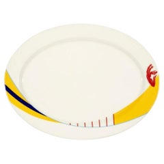 6 Le Cirque N.Y. Oval 12" Plates Designed By Adam D. Tihany For Villeroy & Boch
