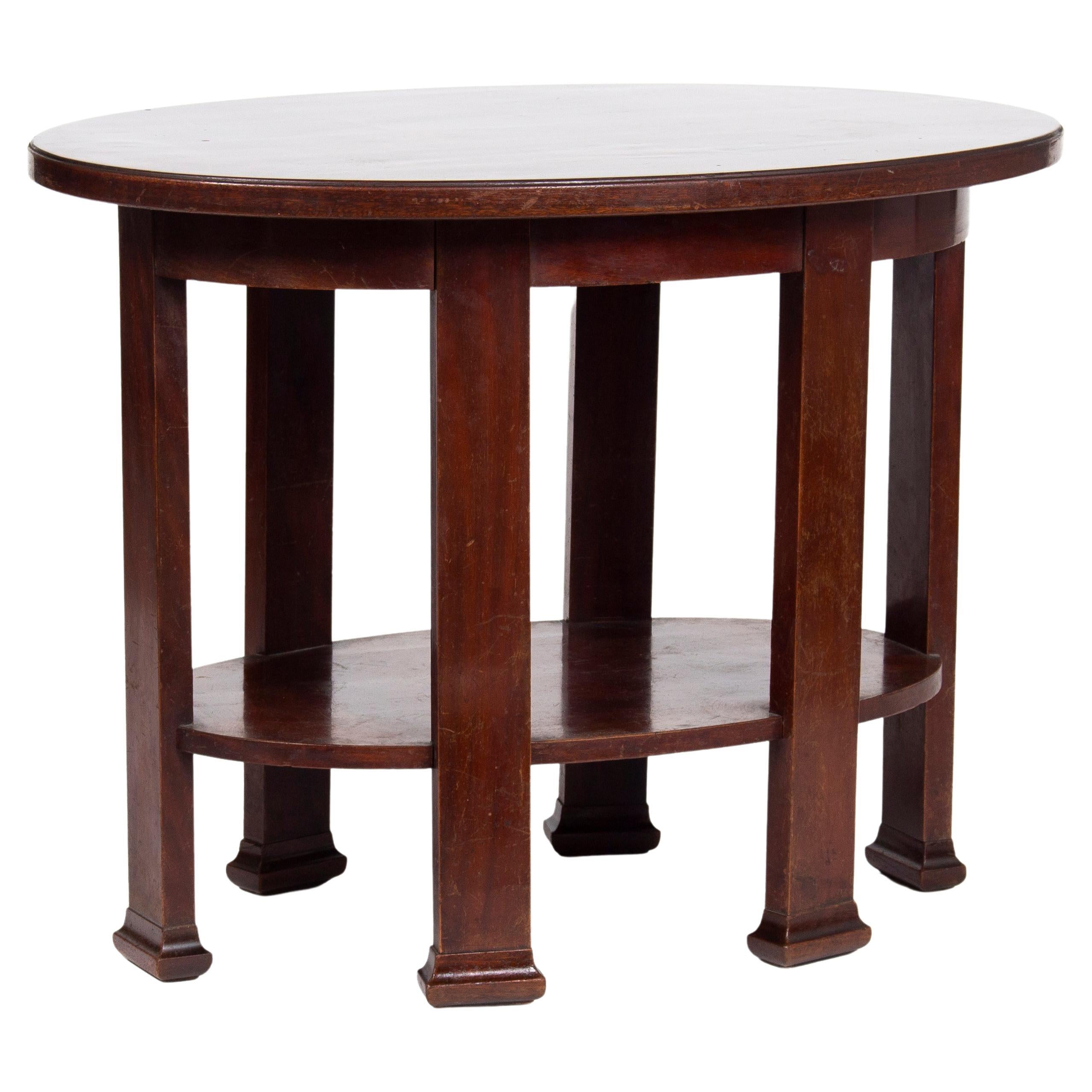 6 Leg Adolf Loos Style Table by Friedrich Otto Schmidt, ca. 1905 For Sale