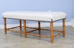 6 Legged Faux Bamboo Stool -A