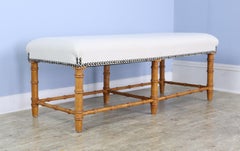 6 Legged Faux Bamboo Stool -B