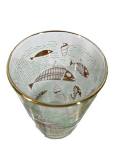 6 Libbey Glass Highball Glasses in the Marine Life Pattern