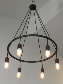 6 Light Adolf Loos Ring Hanging Chandelier