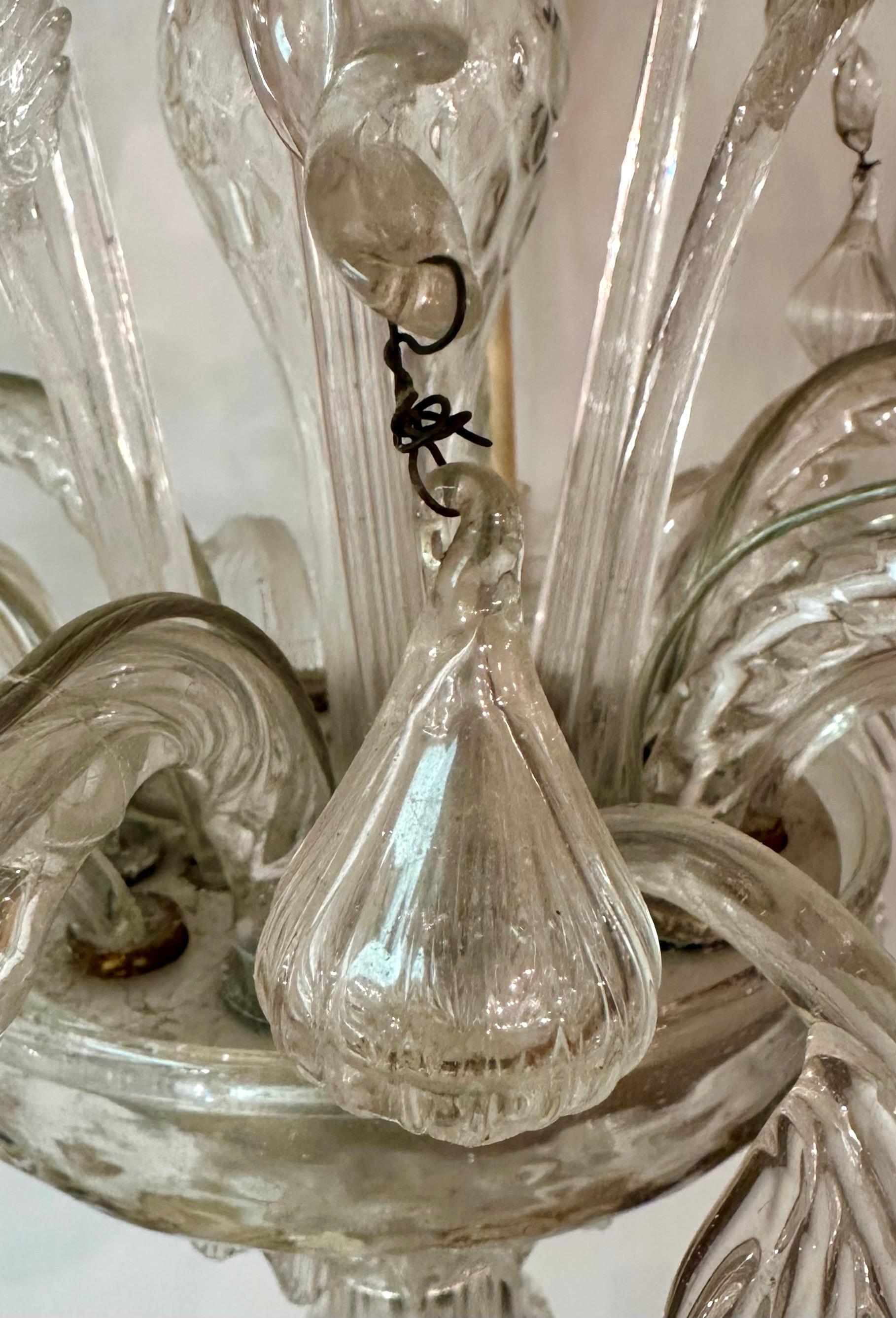 6 light antique Venetian chandelier  For Sale 3