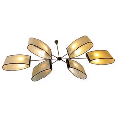 Lámpara de araña de 6 luces Maison Lunel circa 1950
