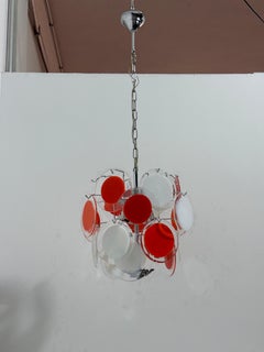 6-light Chandelier with Murano glass discs, attributed to Gino Vistosi, 1960s