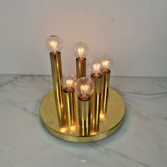 6-Light Flush-Mount Attributed to Gaetano Scioliari for Boulanger, Italy 1970's