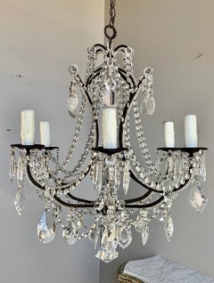 6-Light Italian Crystal Beaded Chandelier