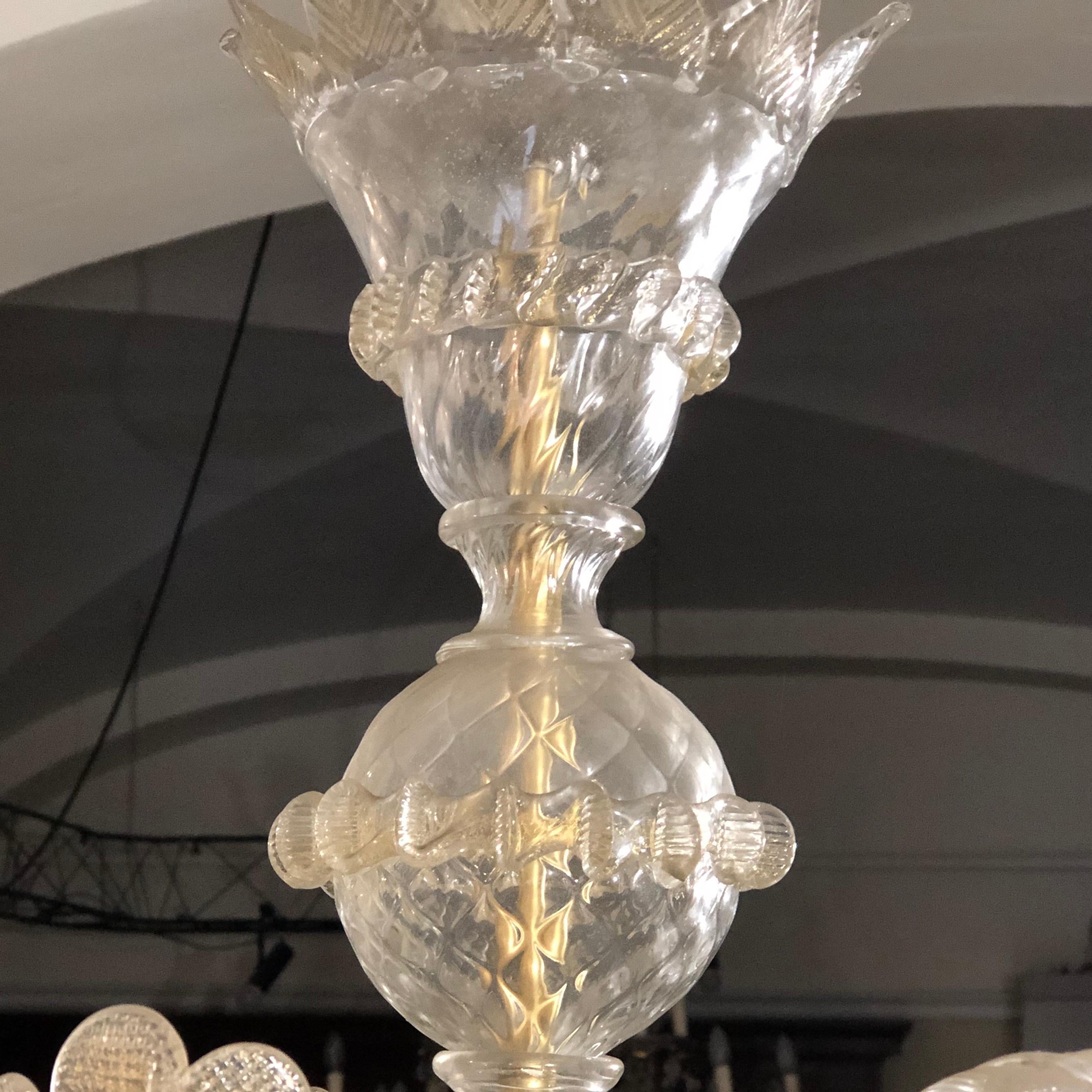 6 Lights Chandelier in Murano Glass 3