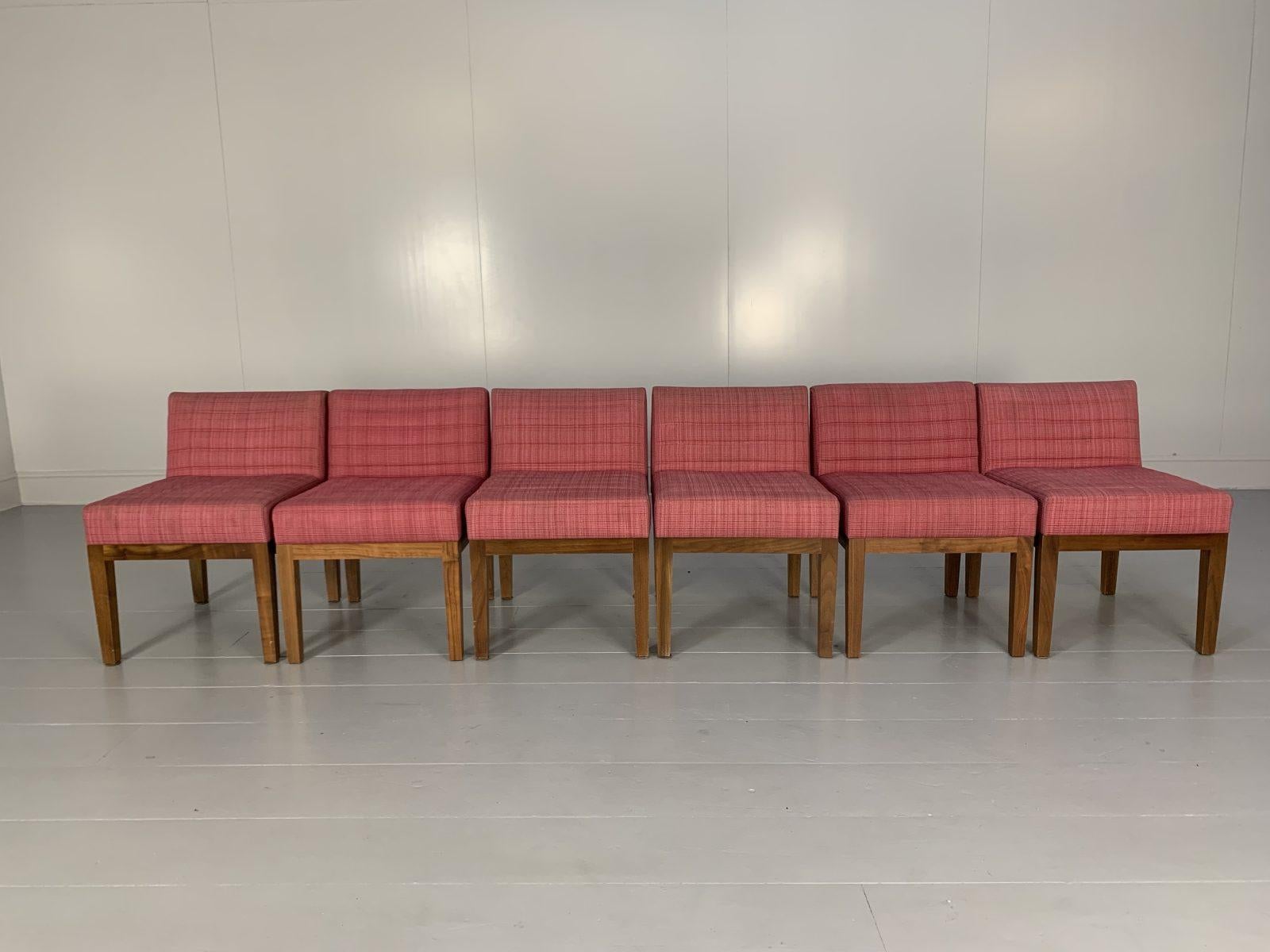 XXIe siècle et contemporain 6 chaises de salle à manger Linley Dice - en tissu rose