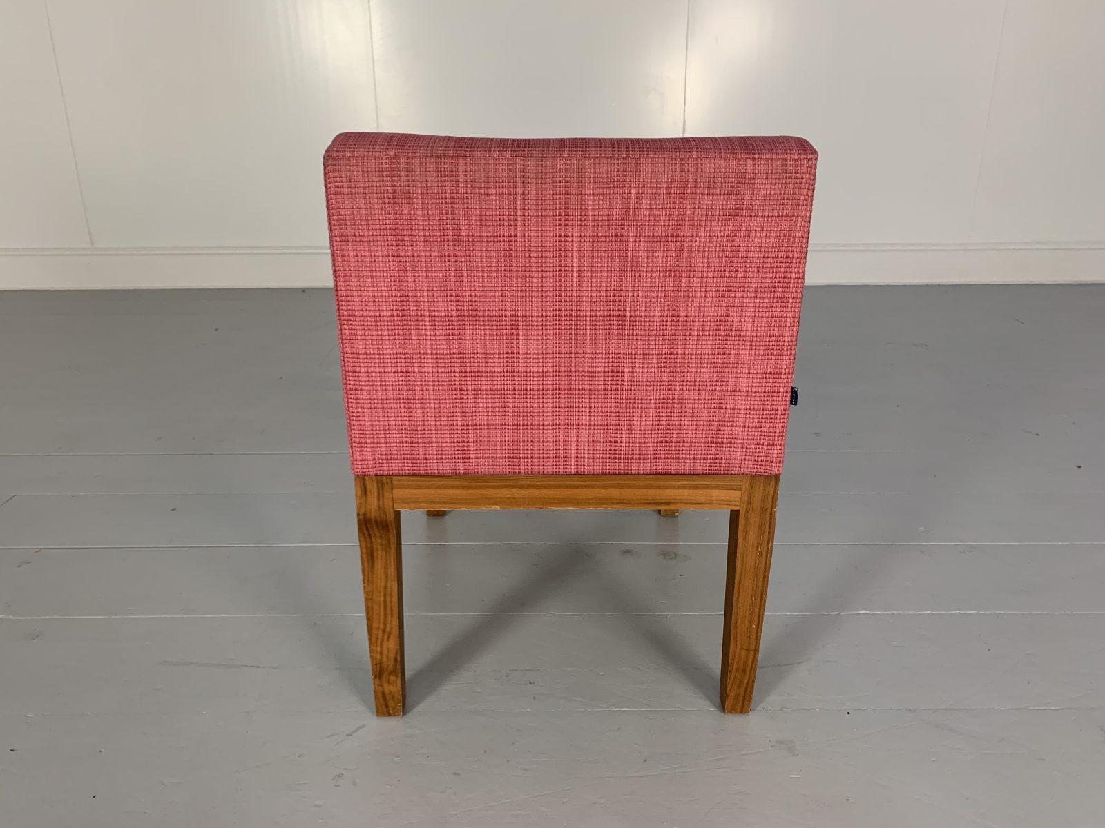 6 Linley “Dice” Dining Chairs, in Pink Fabric 3