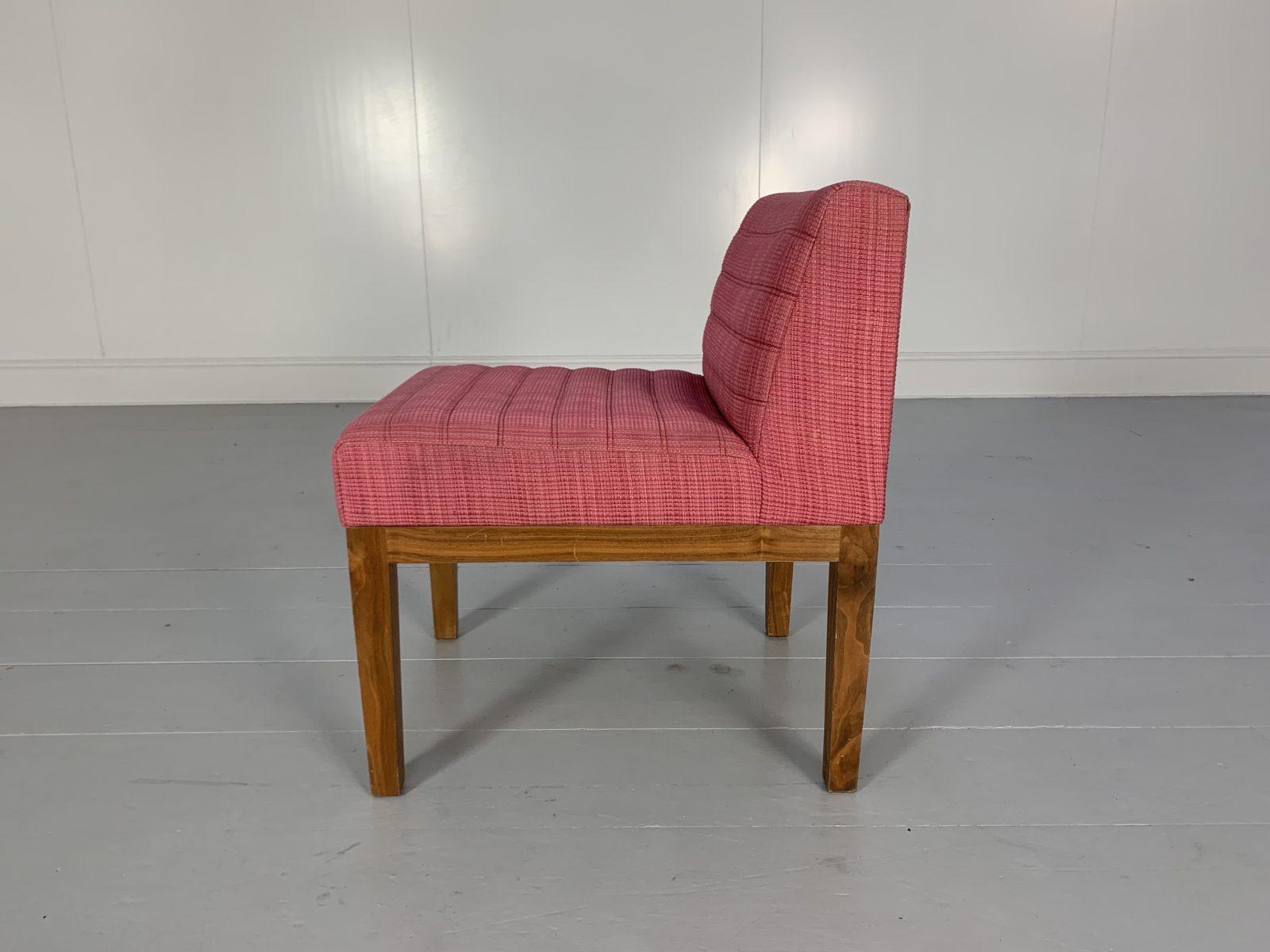 6 Linley “Dice” Dining Chairs, in Pink Fabric 4