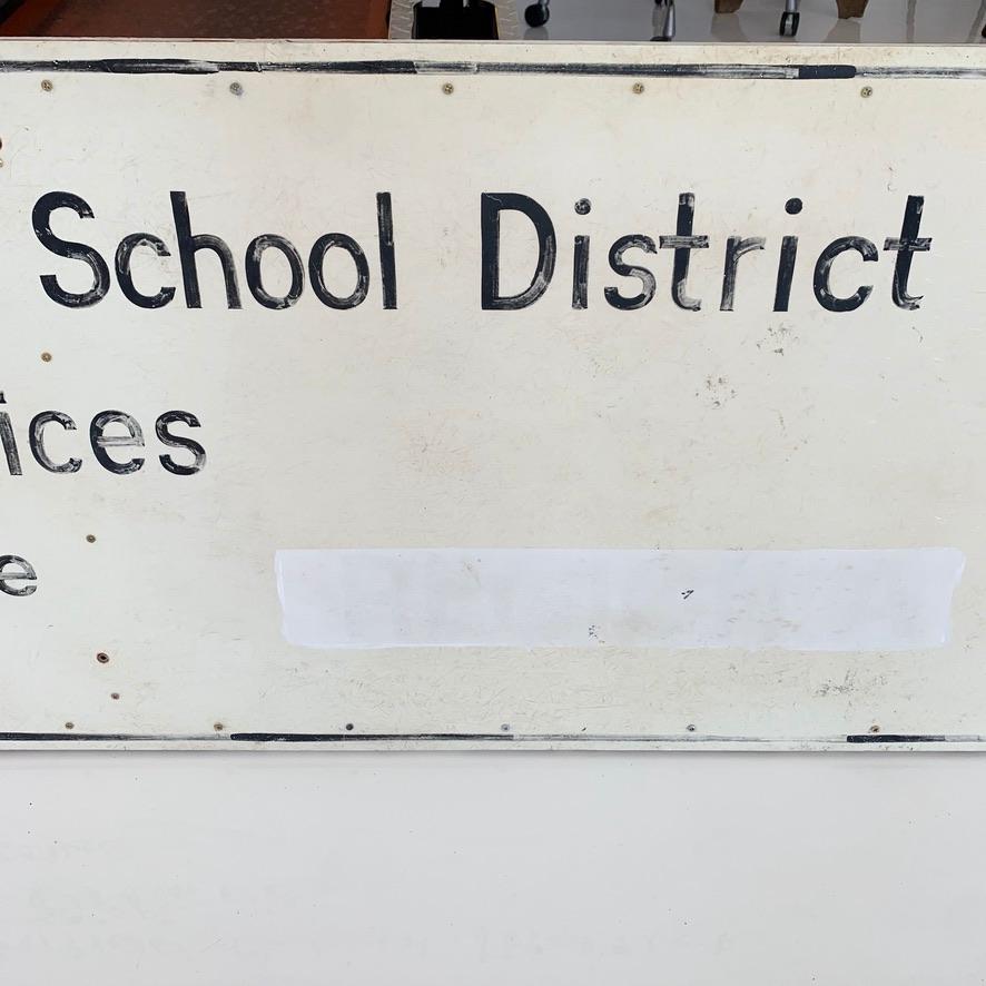 Wood Los Angeles Unified School District Sign For Sale