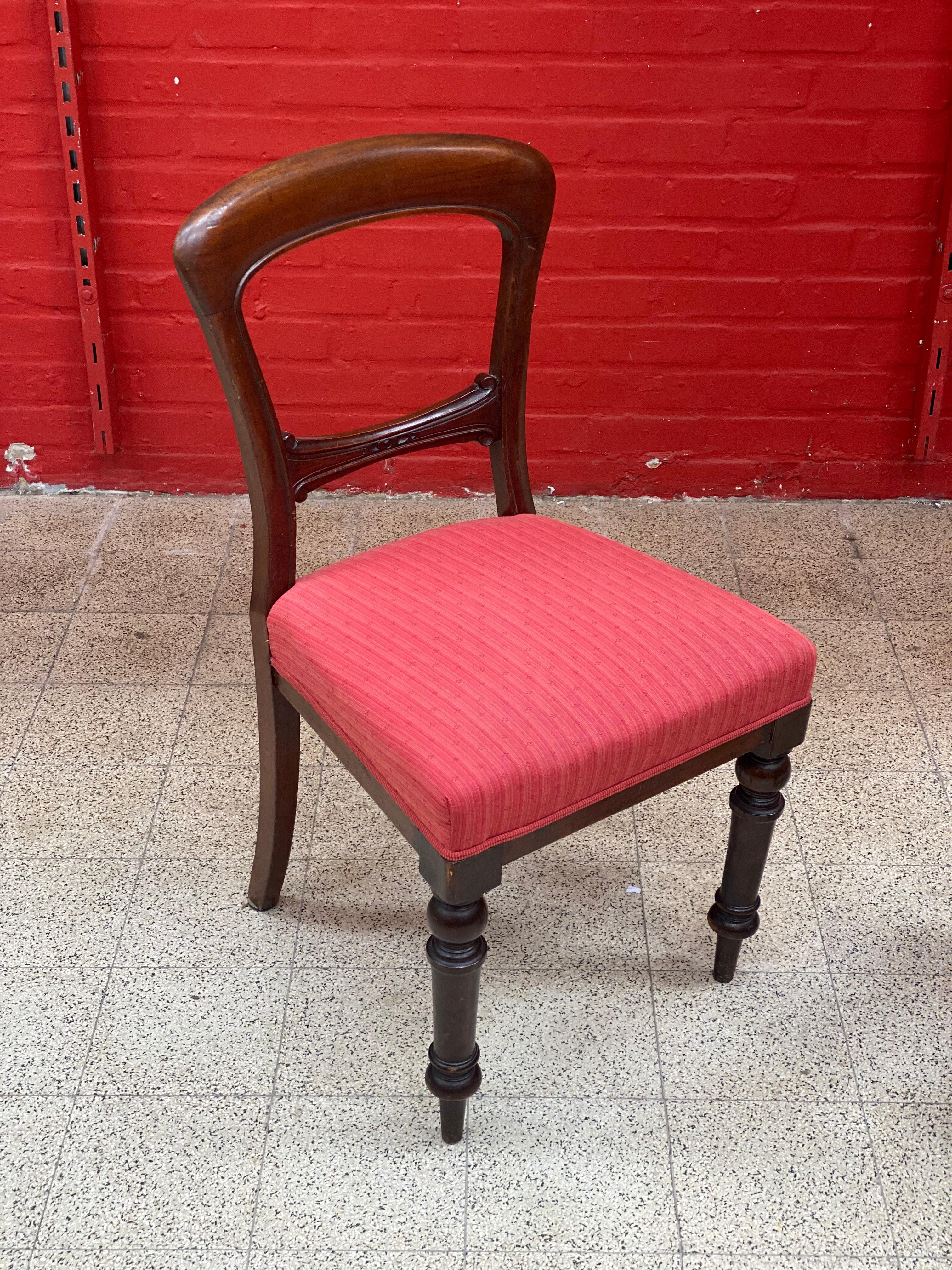 French 6 Louis Philippe Mahogany Chairs, circa 1830/1850 For Sale
