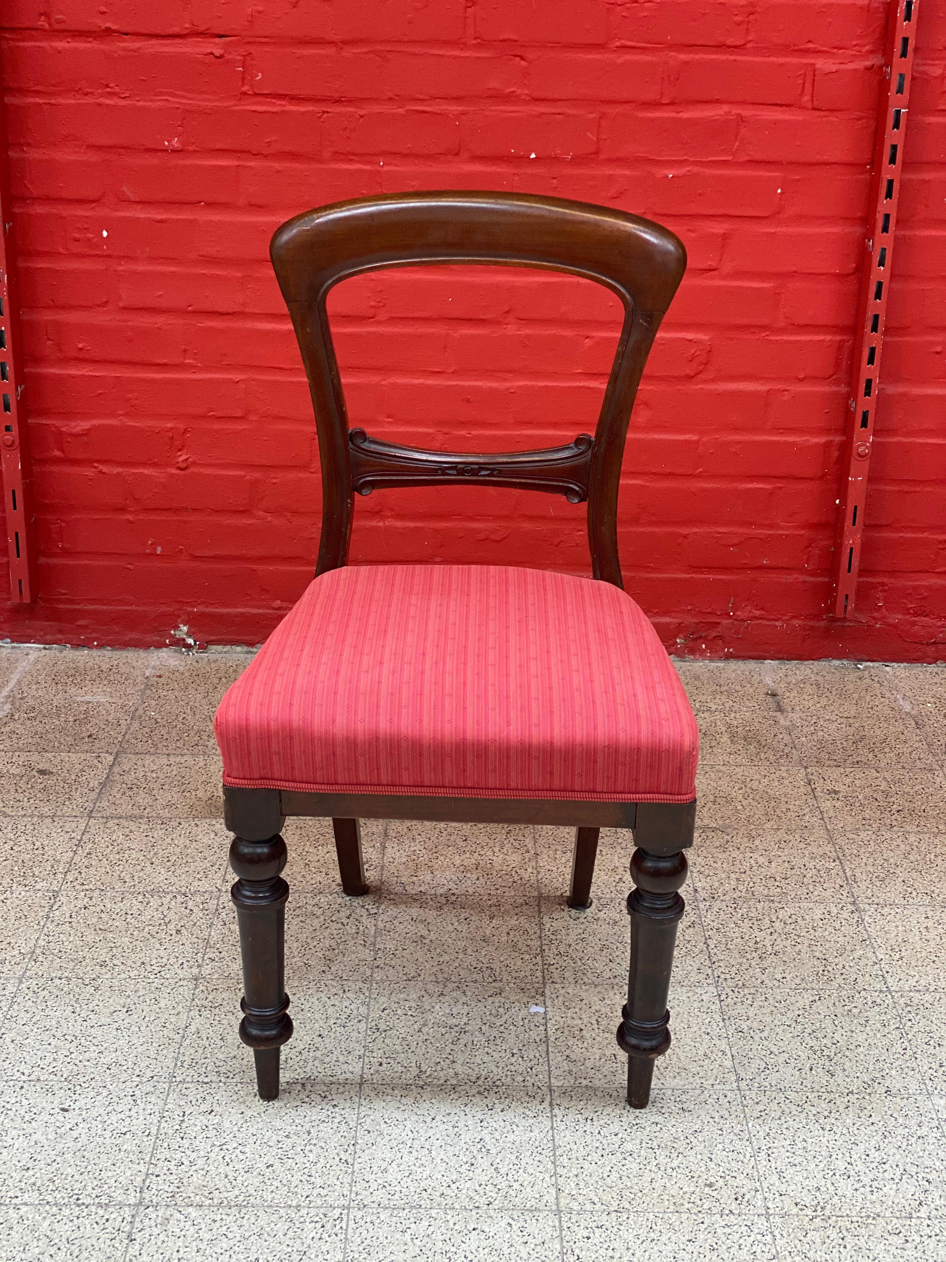 6 Louis Philippe Mahogany Chairs, circa 1830/1850 For Sale 2