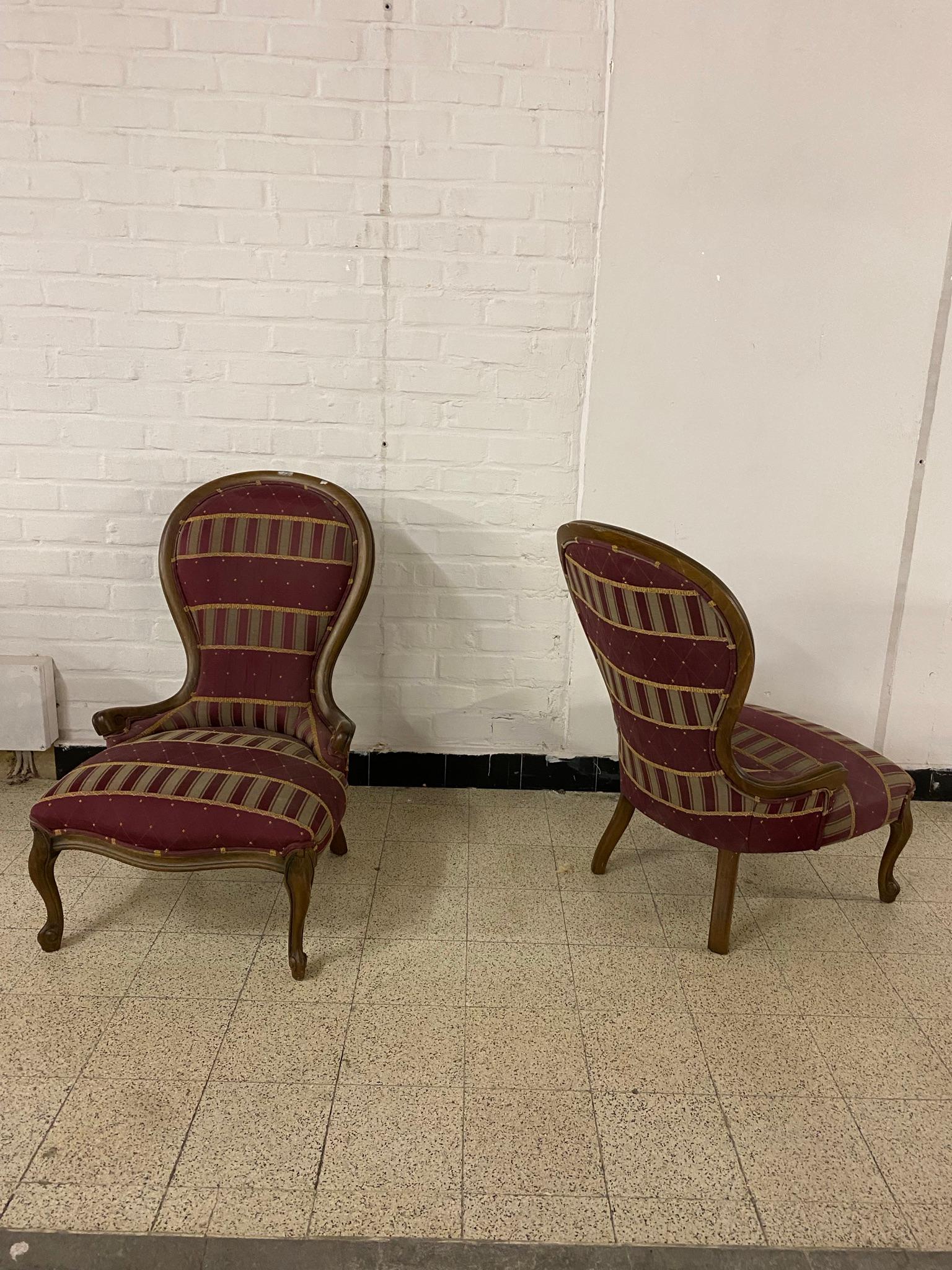 6 Louis Philippe Style Bergere Chairs, circa 1950 For Sale 7