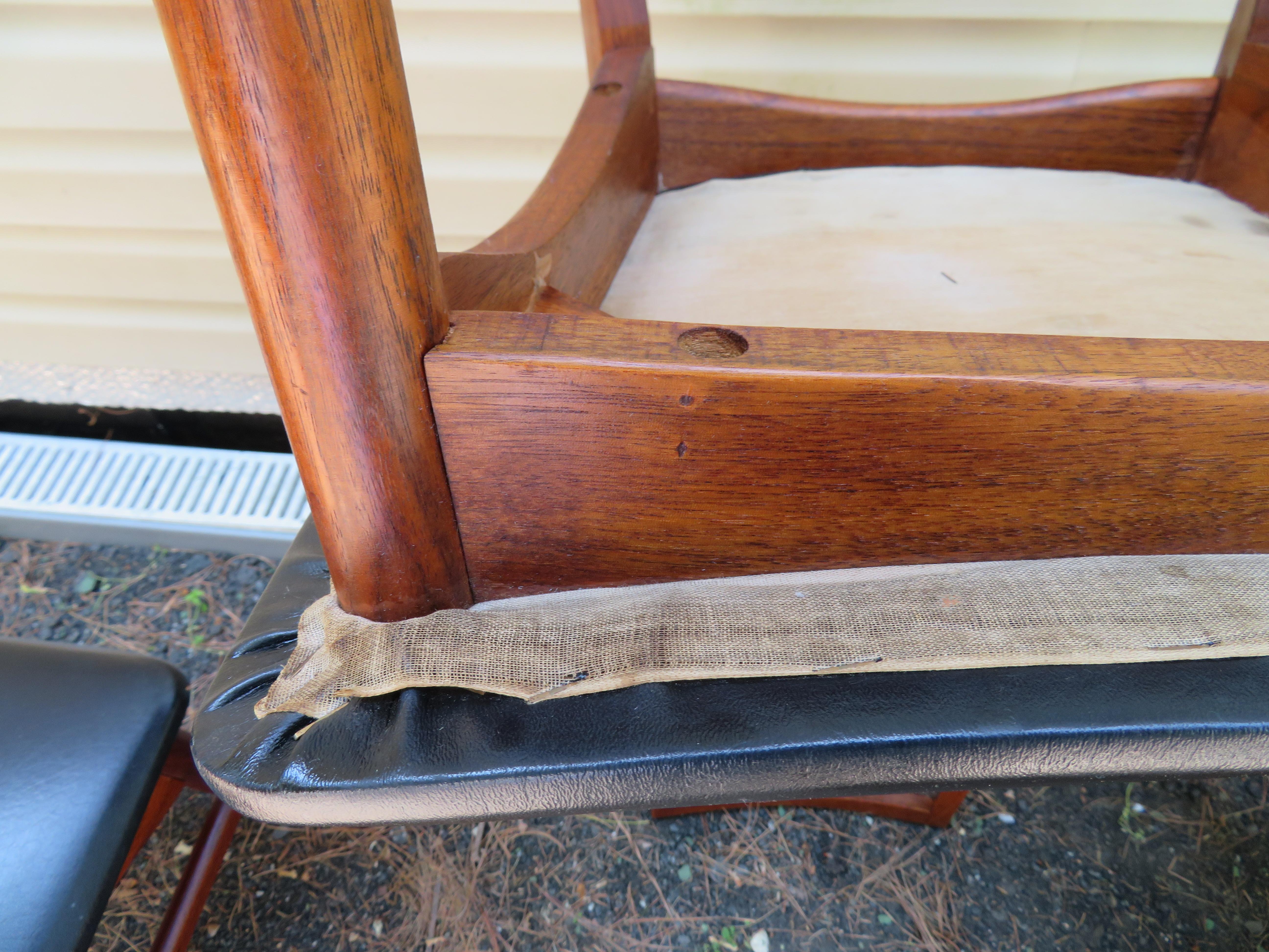 6 Lovely Niels Kofoed Style Teak Danish Modern Ladderback LIZ Chair 4