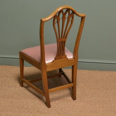 6 Mahogany Edwardian Hepplewhite Design Antique Dining Chairs