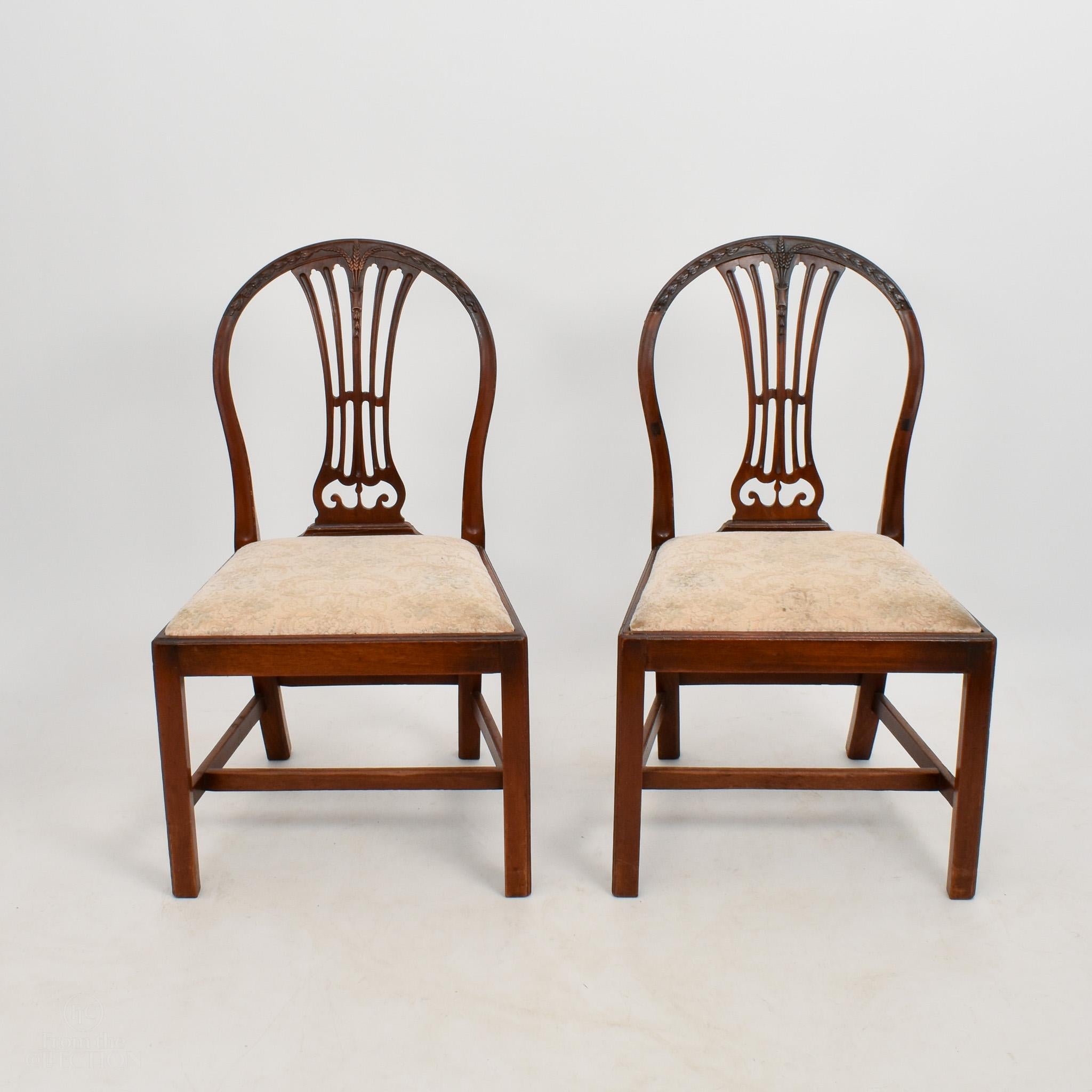 6 Mahogany Hepplewhite Dining Chairs, Circa 1760 For Sale 1