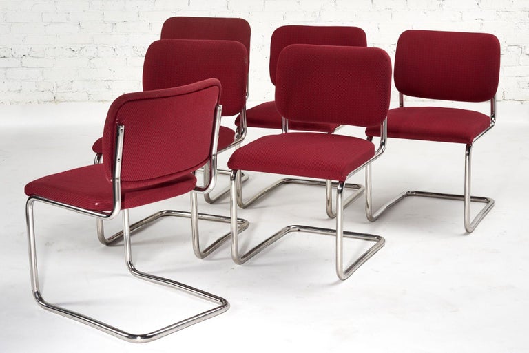 6 chaises de salle à manger Cesca Knoll de Marcel Breuer, 1980 En vente sur  1stDibs