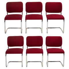 6 Marcel Breuer “Cesca” Knoll Dining Chairs, 1980
