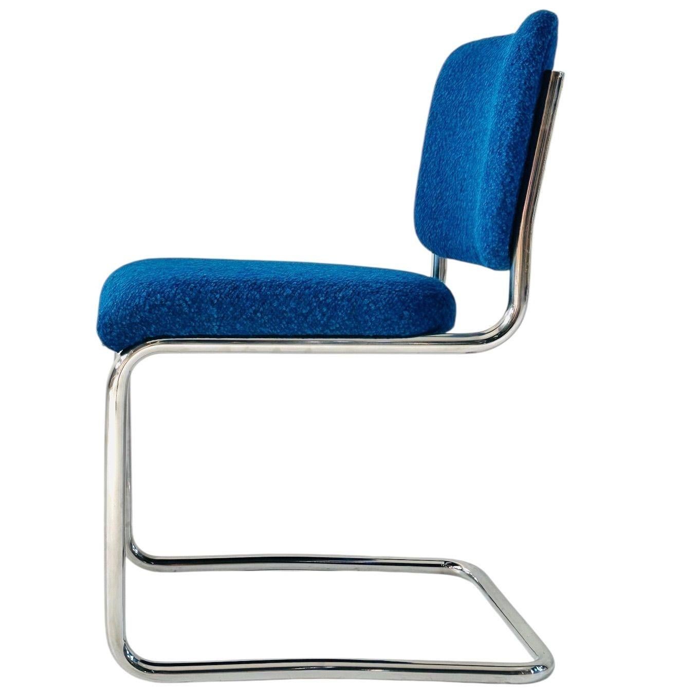 8 Marcel Breuer Cesca Beistell-/Esszimmerstühle aus schwarzem Leder/Wildleder für Knoll, 1980 (Ende des 20. Jahrhunderts) im Angebot