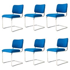 6 Marcel Breuer Cesca Side/Dining Chairs for Knoll, 1980