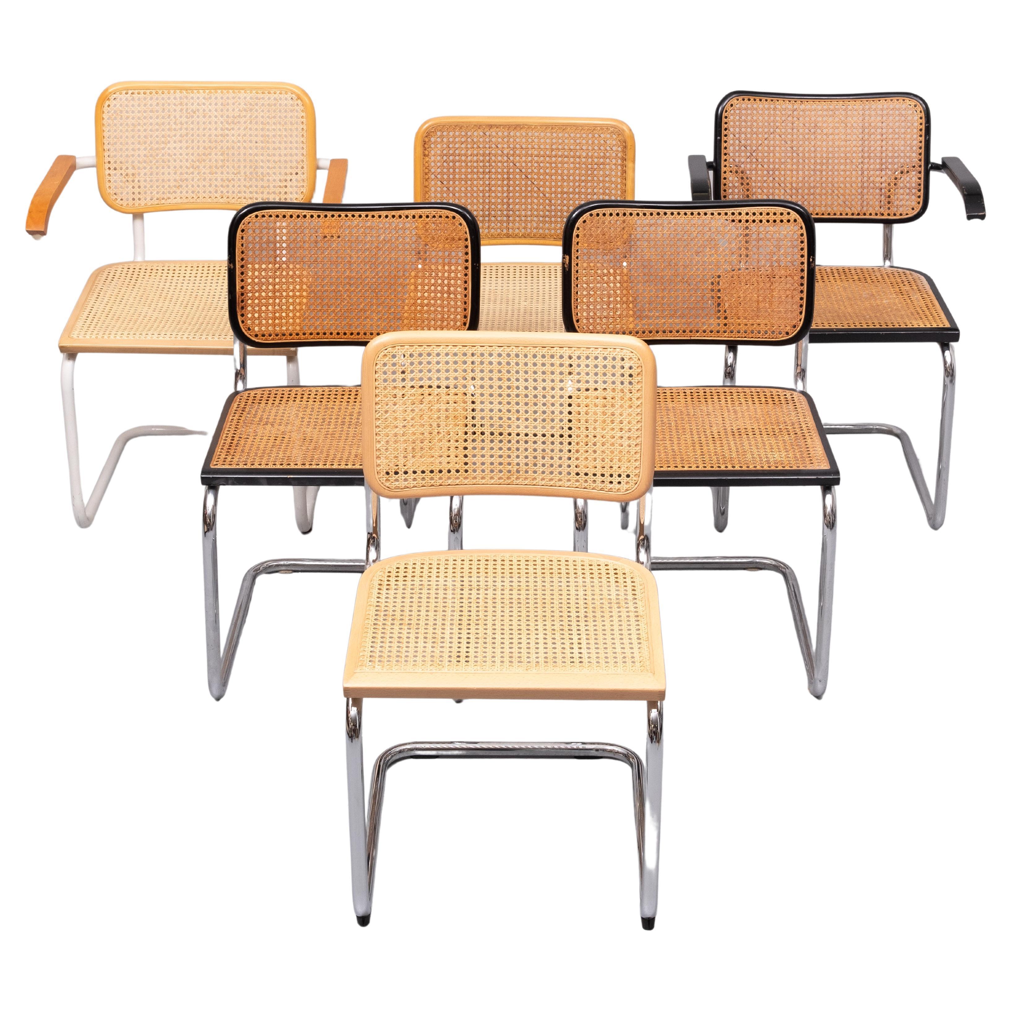6 Marcel Breuer  chairs 1970s  For Sale