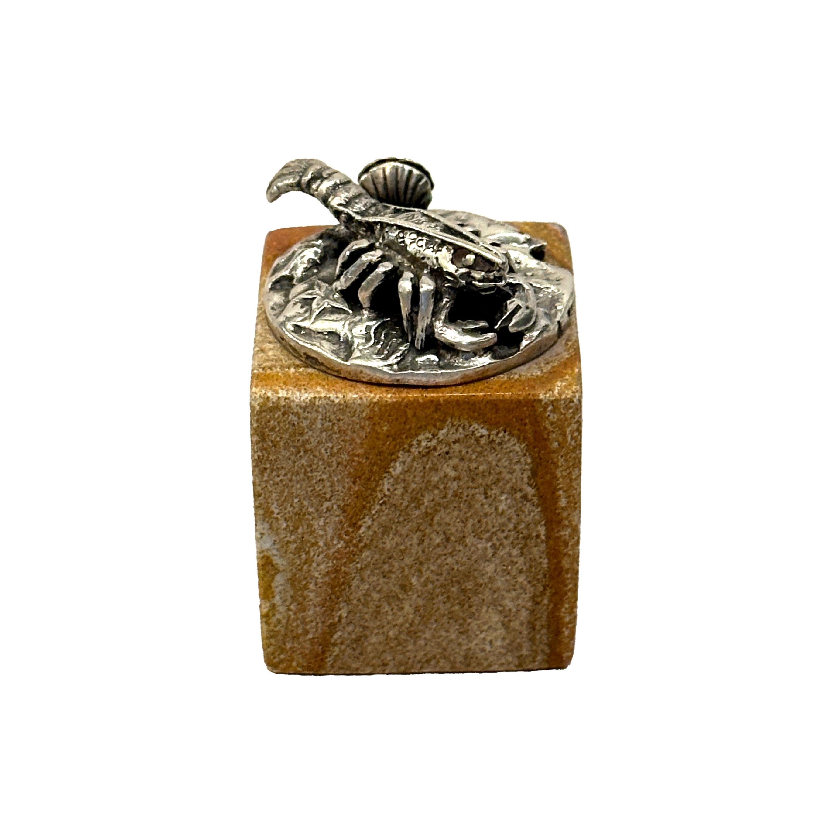 Silver Buccellati six menu-holders sterling silver Ocean-themed For Sale