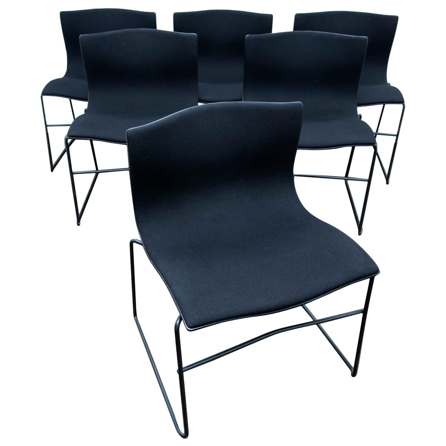 6 Massimo Vignelli Handkerchief Dining Chairs by Knoll For Sale