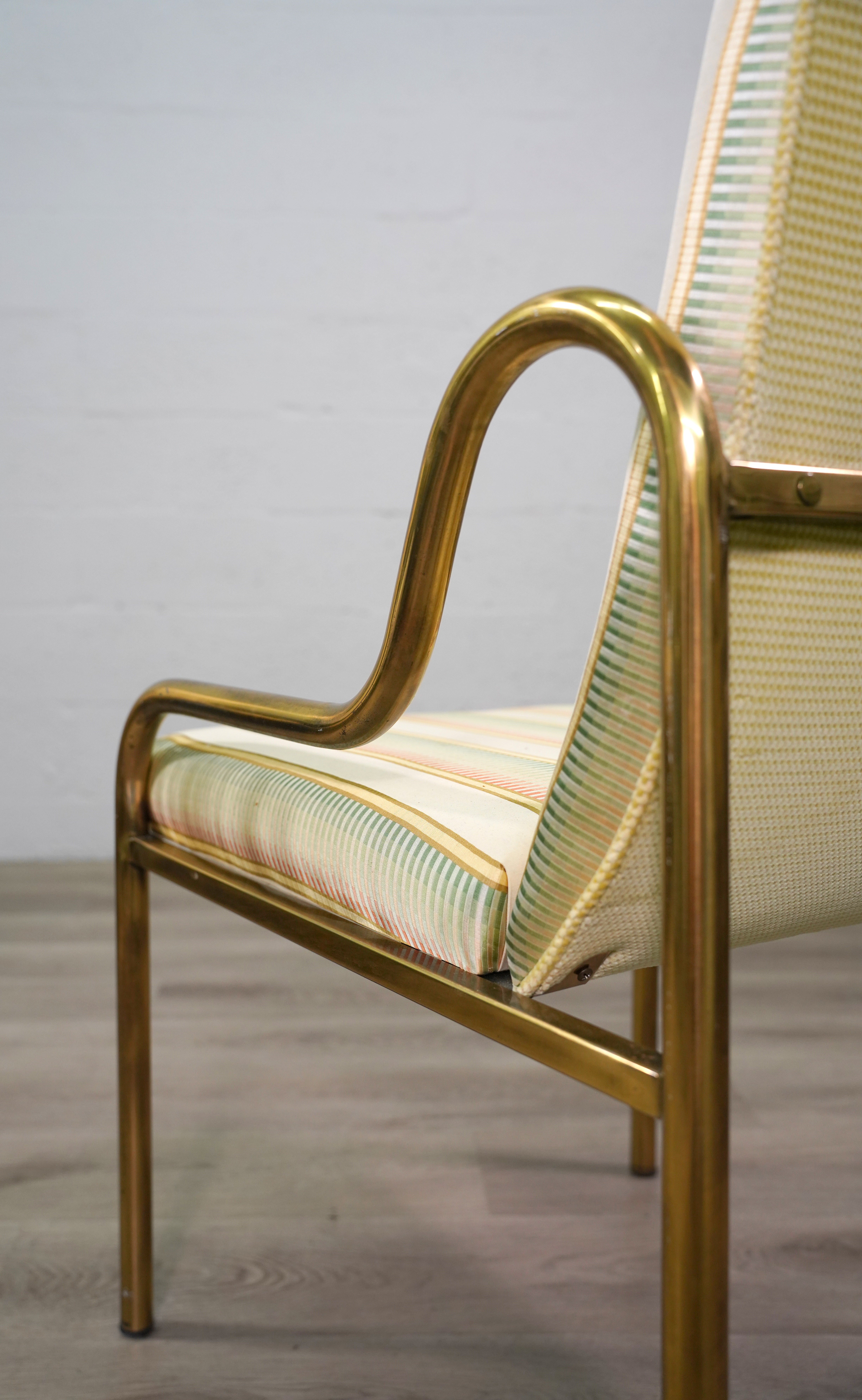 6 Mastercraft Brass Dining Chairs, Set of Six en venta 3