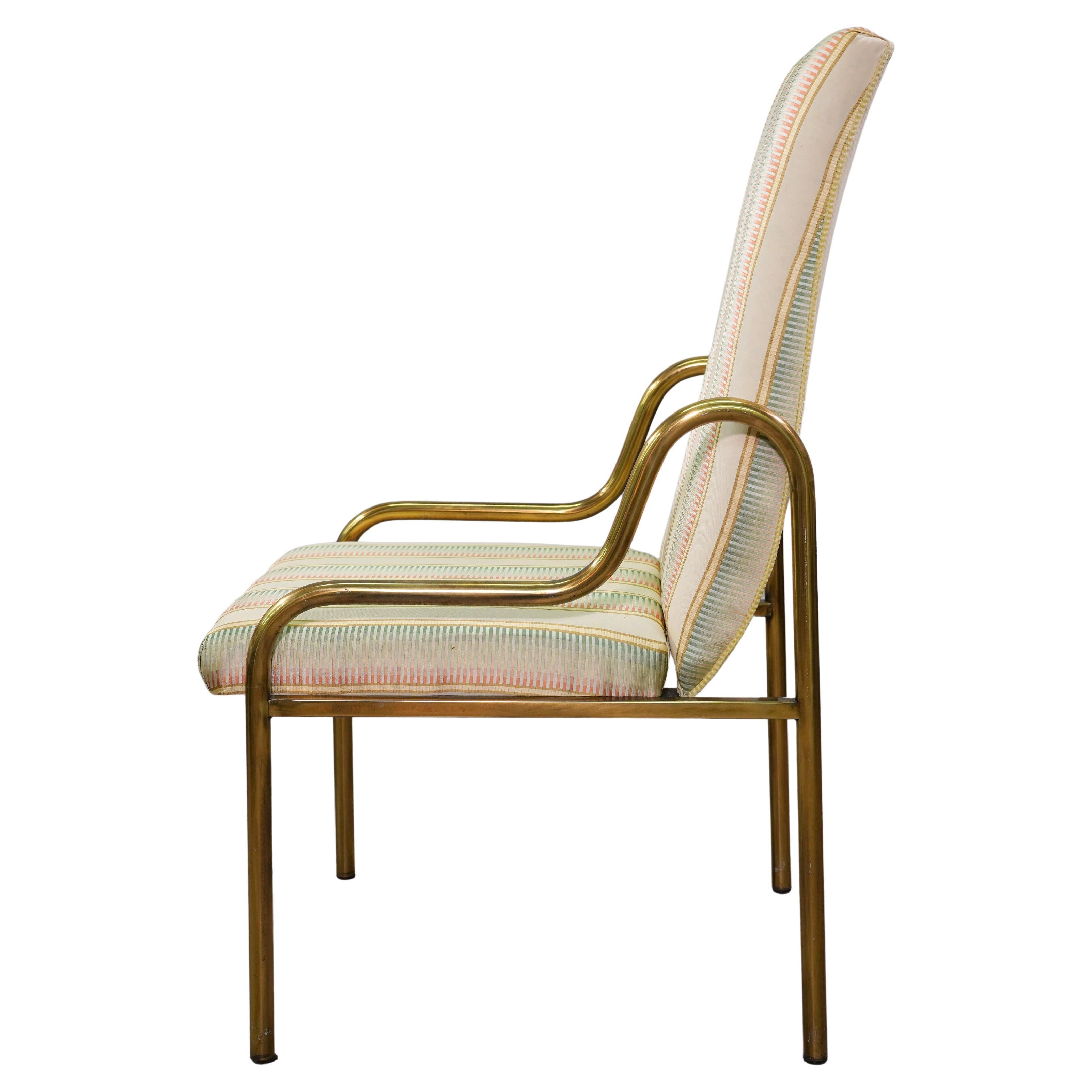 6 Mastercraft Brass Dining Chairs, Set of Six en venta 1