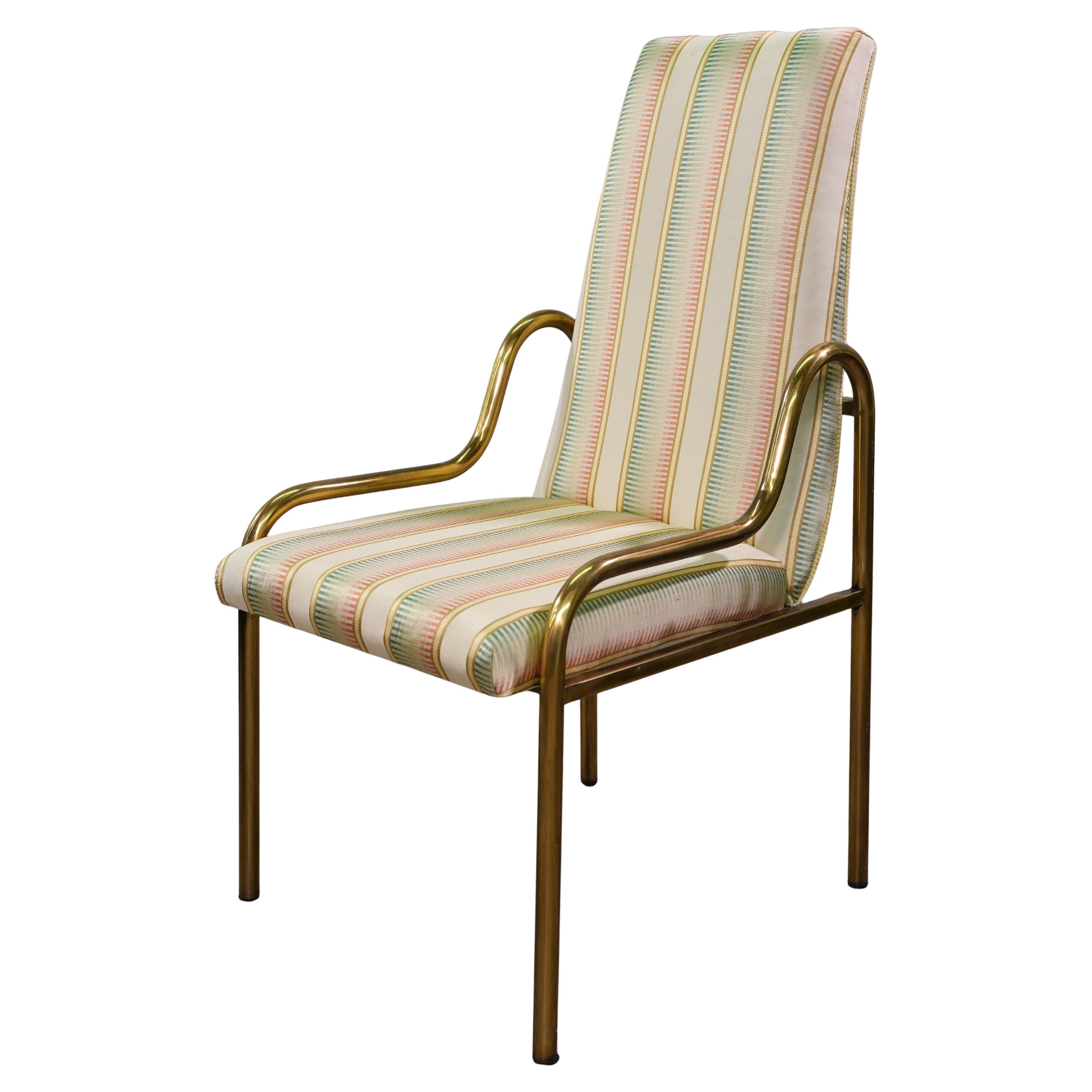 6 Mastercraft Brass Dining Chairs, Set of Six en venta 2