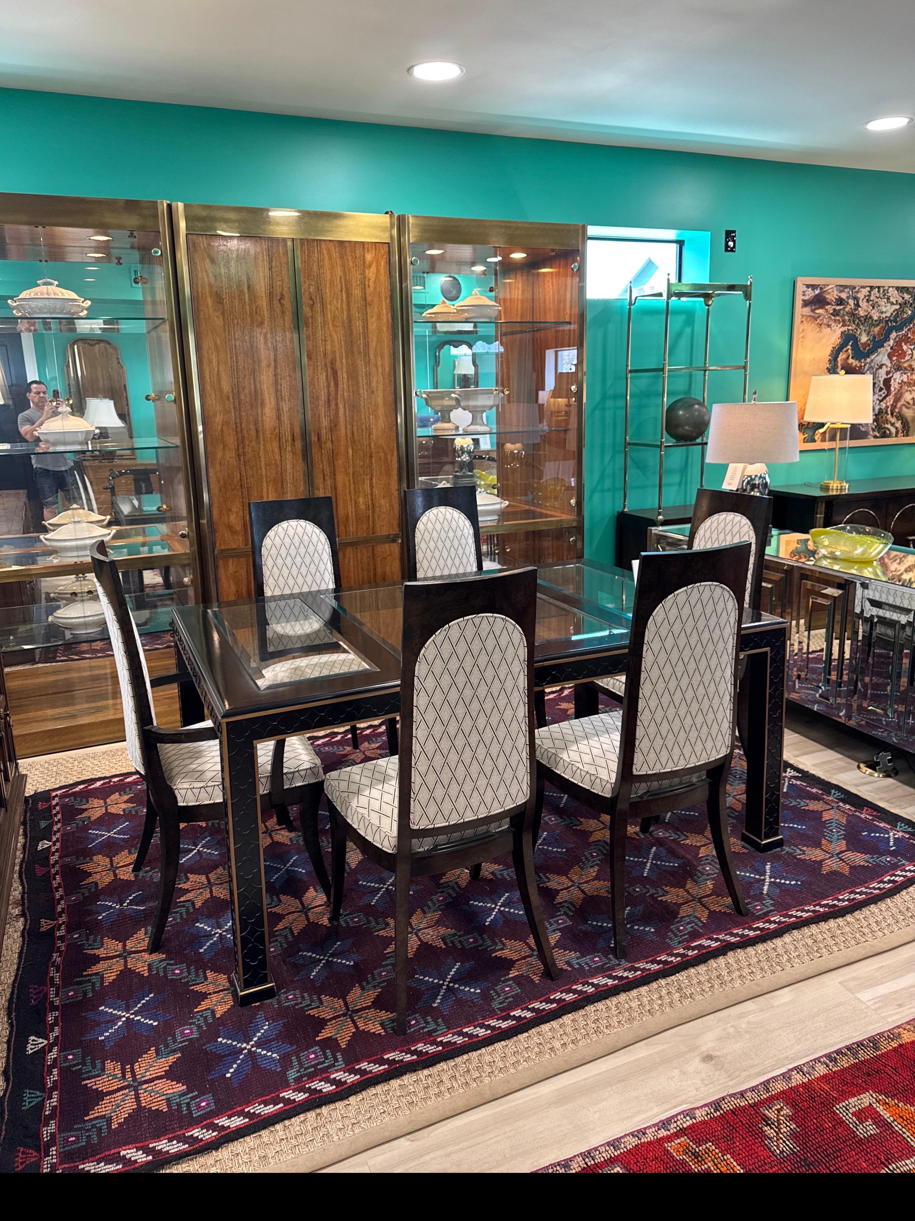 6 Mastercraft Burled Amboyna Dining Chairs For Sale 11
