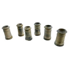 6 Matching Victorian Chimney Pots   6 Well Antique and well weathered