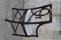 6 Mcguire Leona Organic Modern Bamboo Rattan Loop Back Dining Armchairs