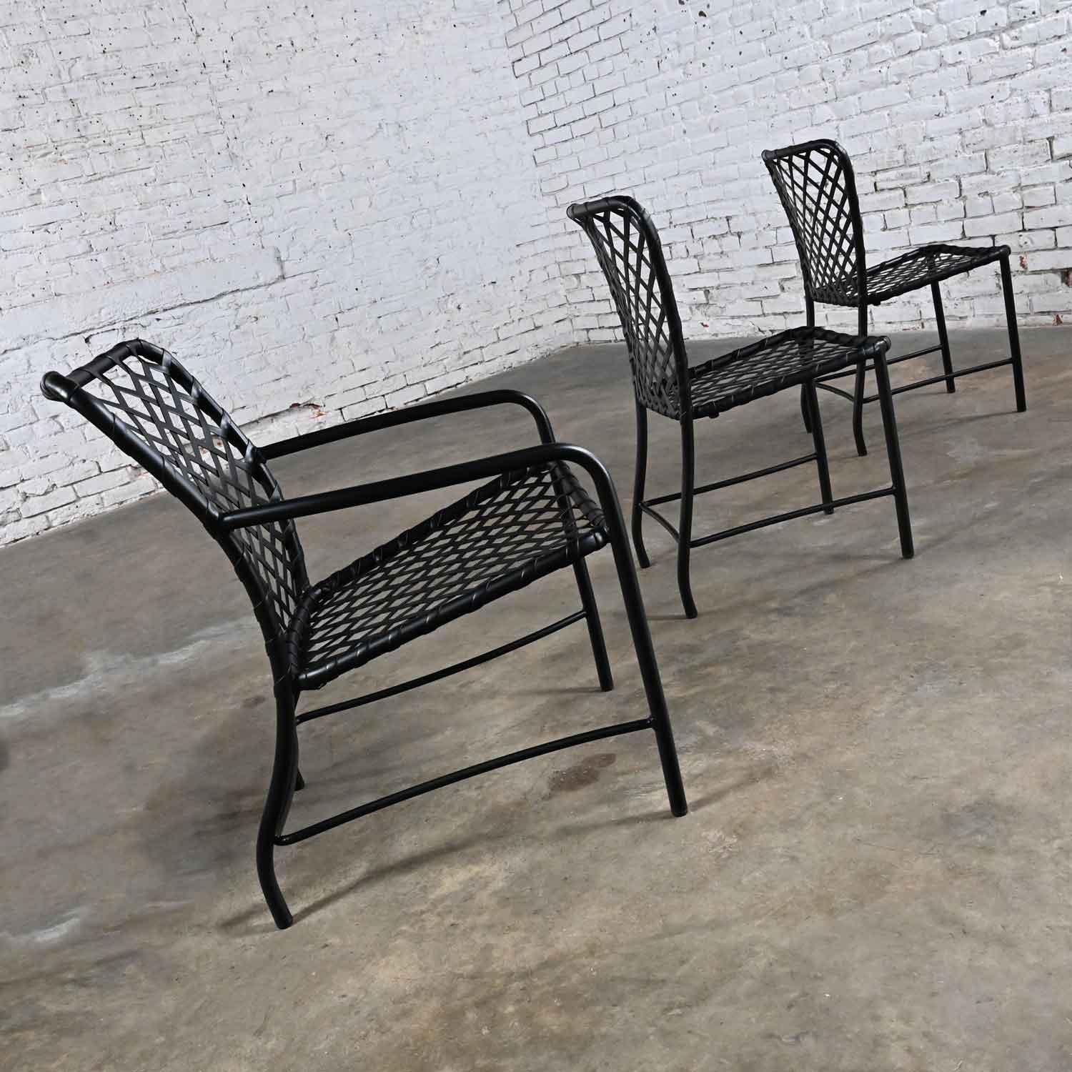 6 MCM Brown Jordan Tamiami Outdoor Dining Chairs 4 Side & 2 Arm by Hall Bradley For Sale 5