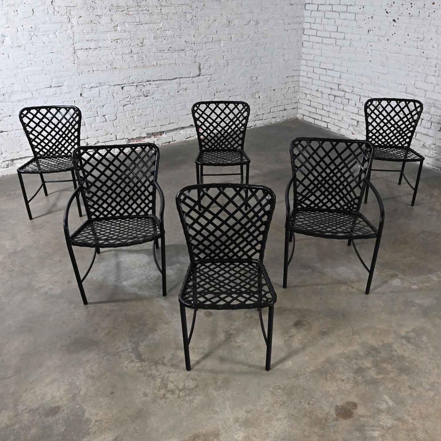 6 MCM Brown Jordan Tamiami Outdoor Dining Chairs 4 Side & 2 Arm by Hall Bradley For Sale 10