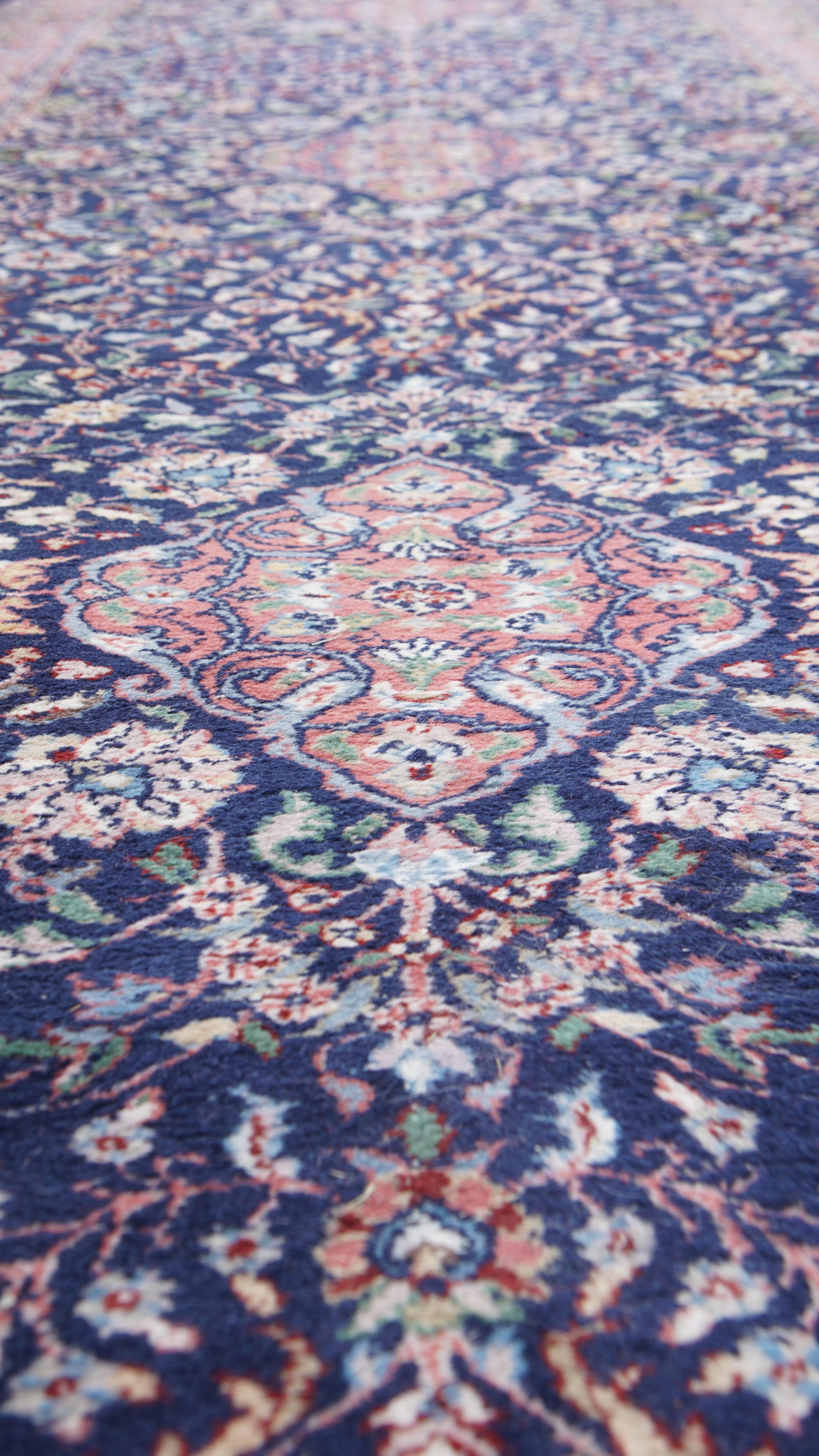 Classical Roman 6-Meter Long Vintage Runner in Blue For Sale