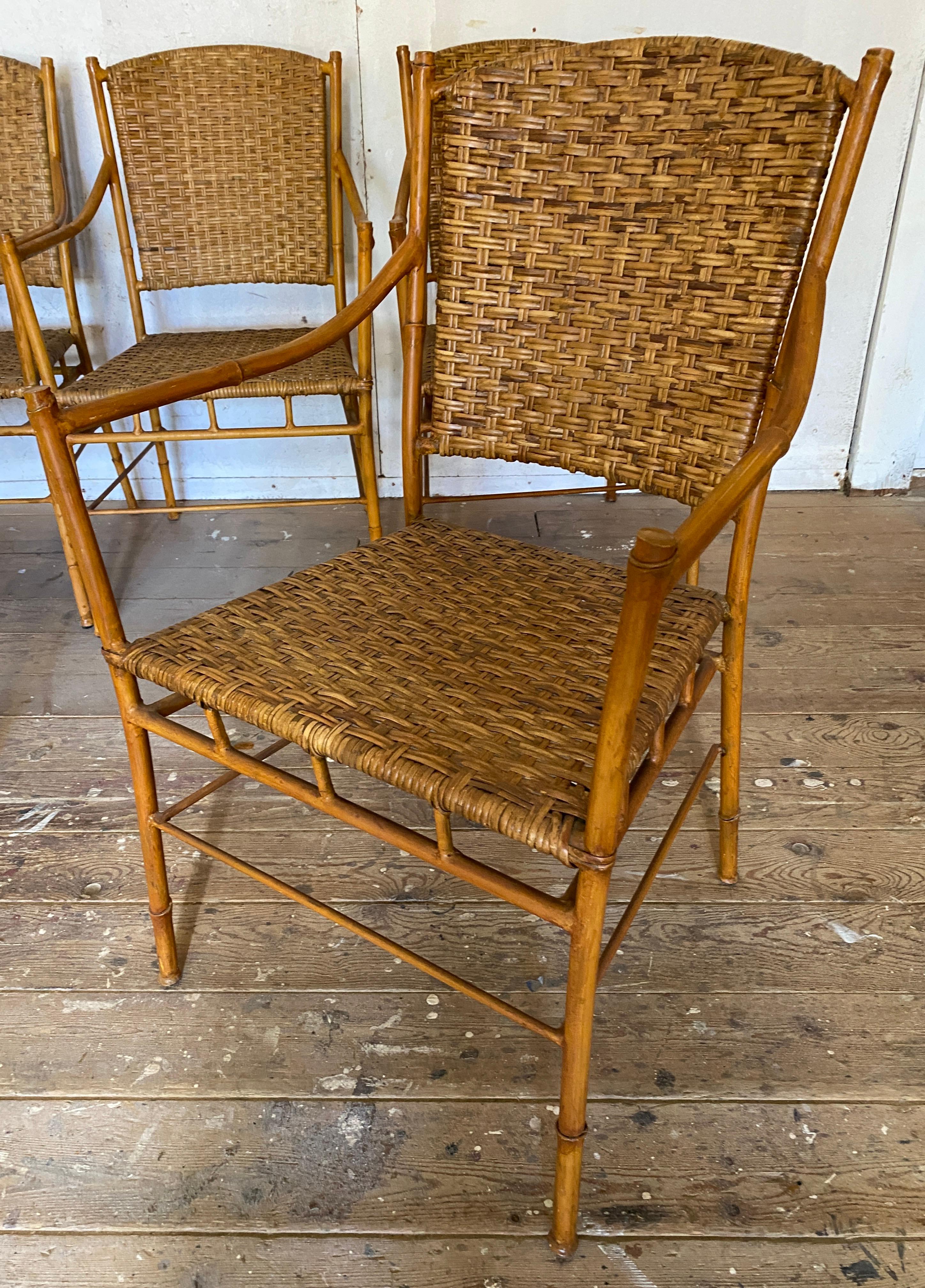 high back wicker dining chairs
