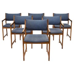 6 Chaises de salle à manger danoises en hêtre du milieu du siècle par Slagelse Beeche