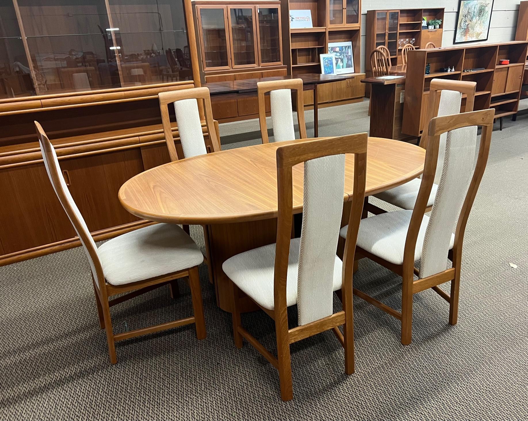 6 Midcentury Danish Modern Teak Dining Chairs by Nordic Furniture Markdale 5
