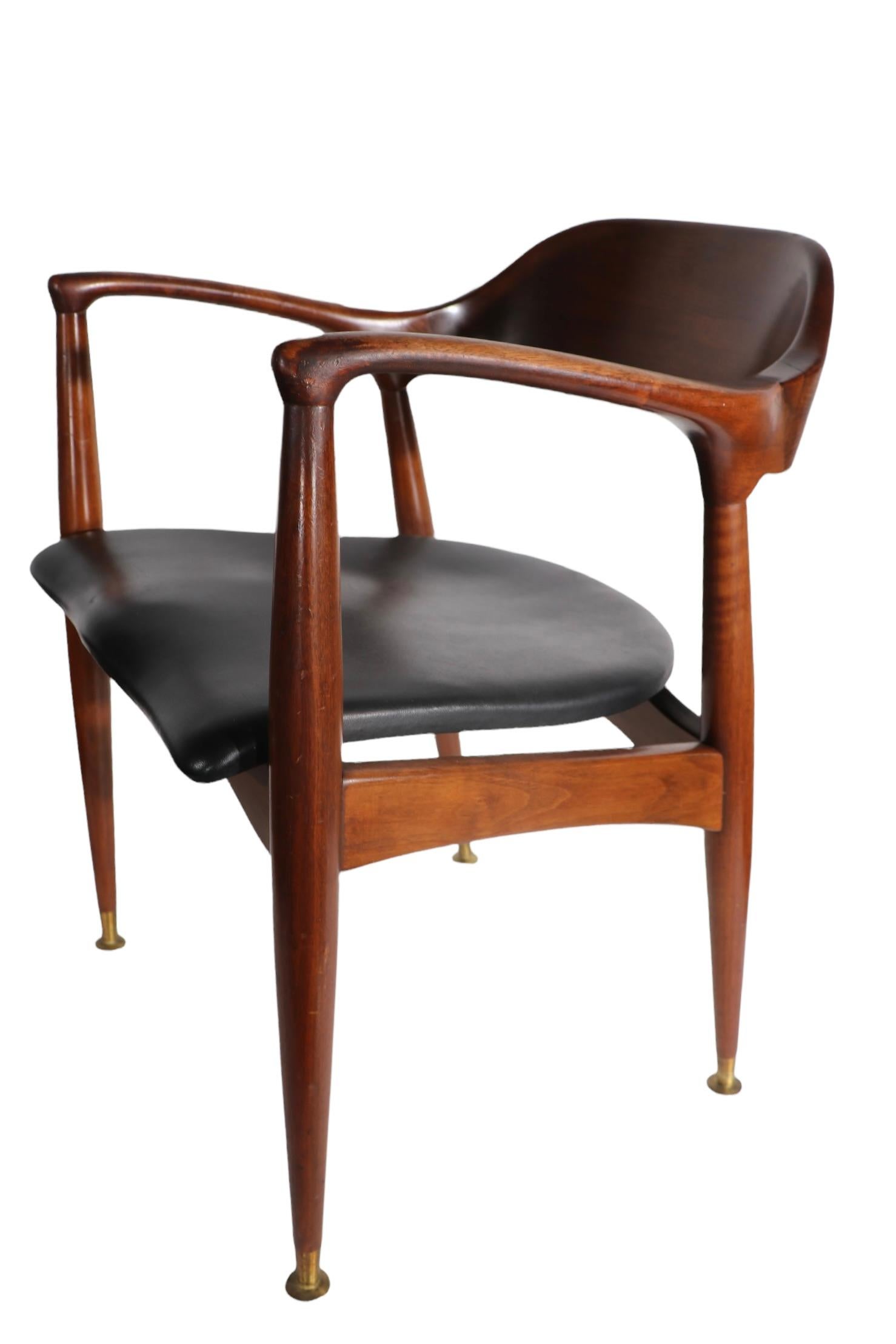 6 Mid Century Dining Arm Chairs by Jack Van der Molen for Jamestown Furniture 10