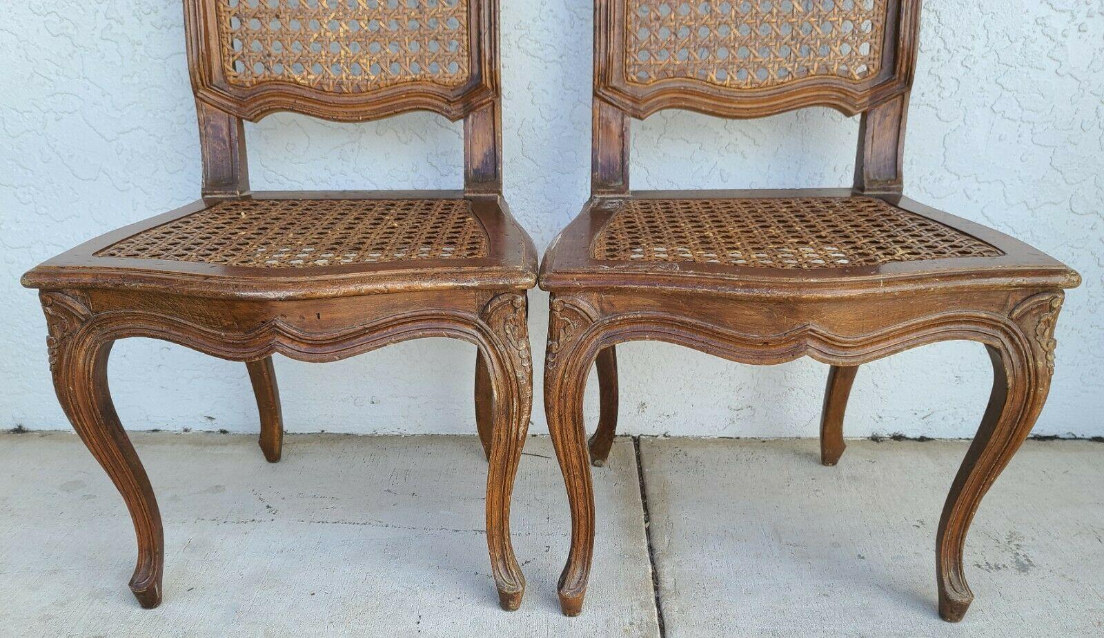 20th Century '6' Mid Century French Wingback Cane Dining Chairs by Mariano Garcia of Spain For Sale