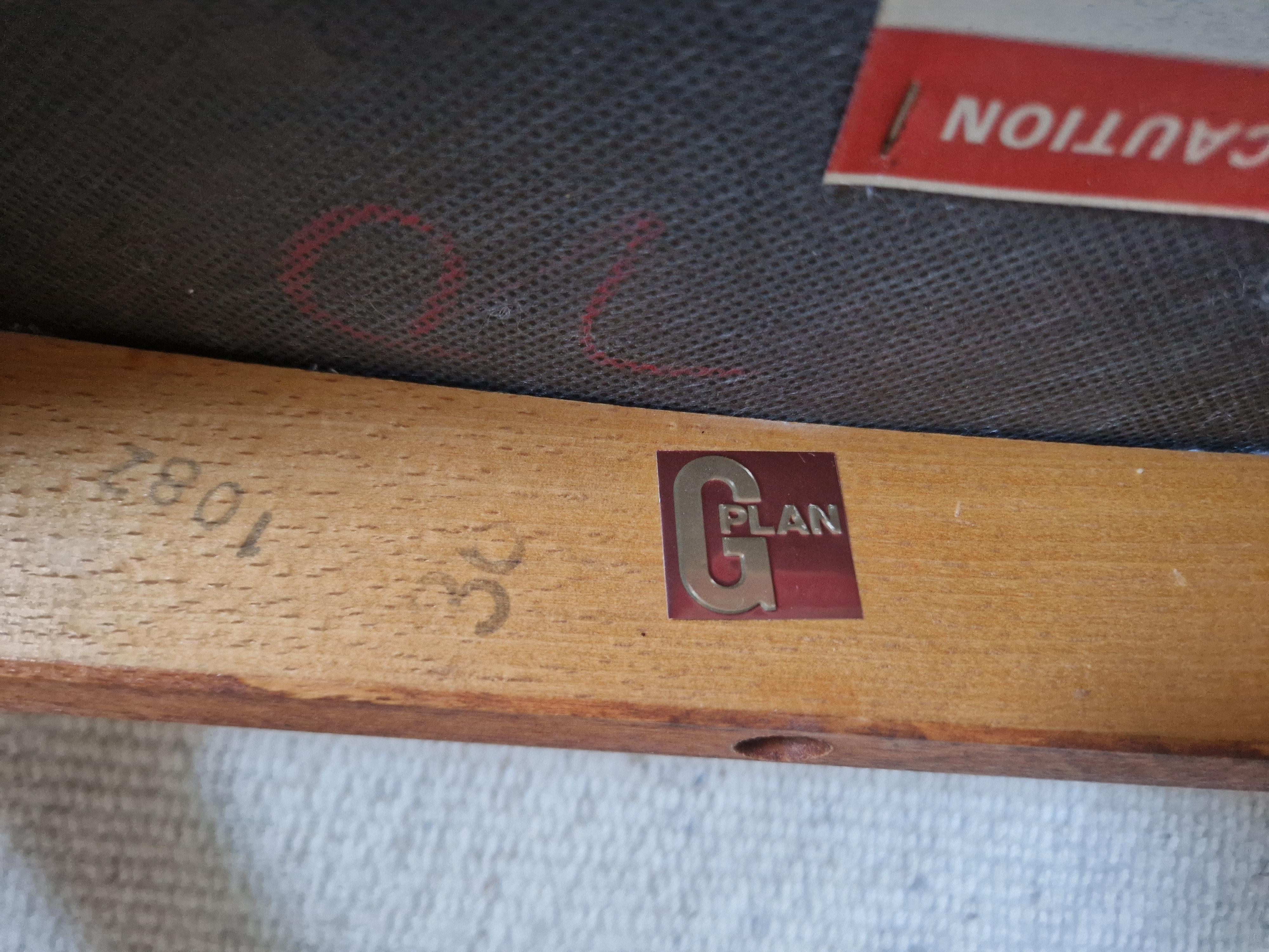 6 Sillas de comedor de teca Mid Century G-Plan en venta 6