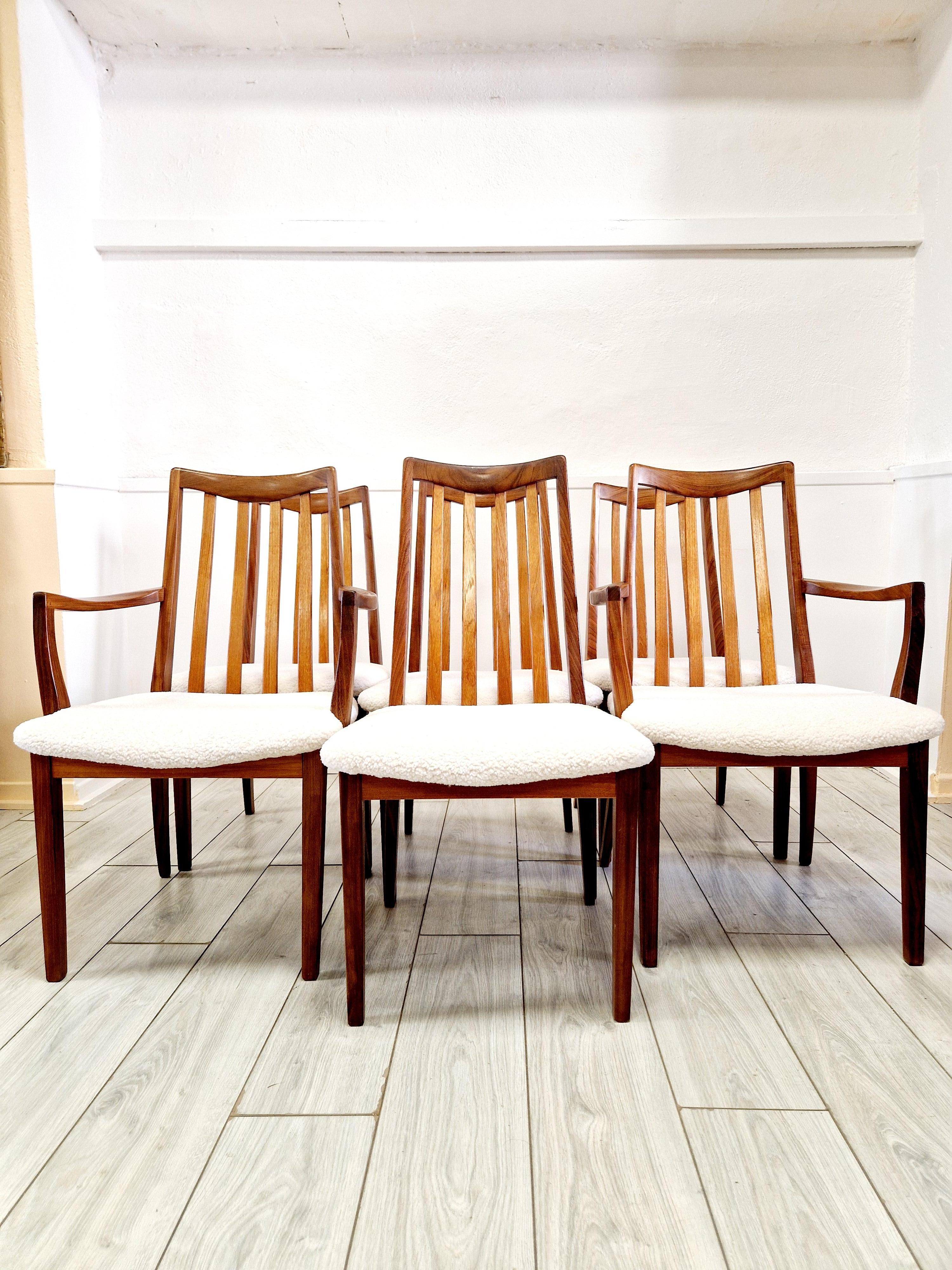 6 Mid Century G-Plan Teak Dining Chairs im Angebot 8
