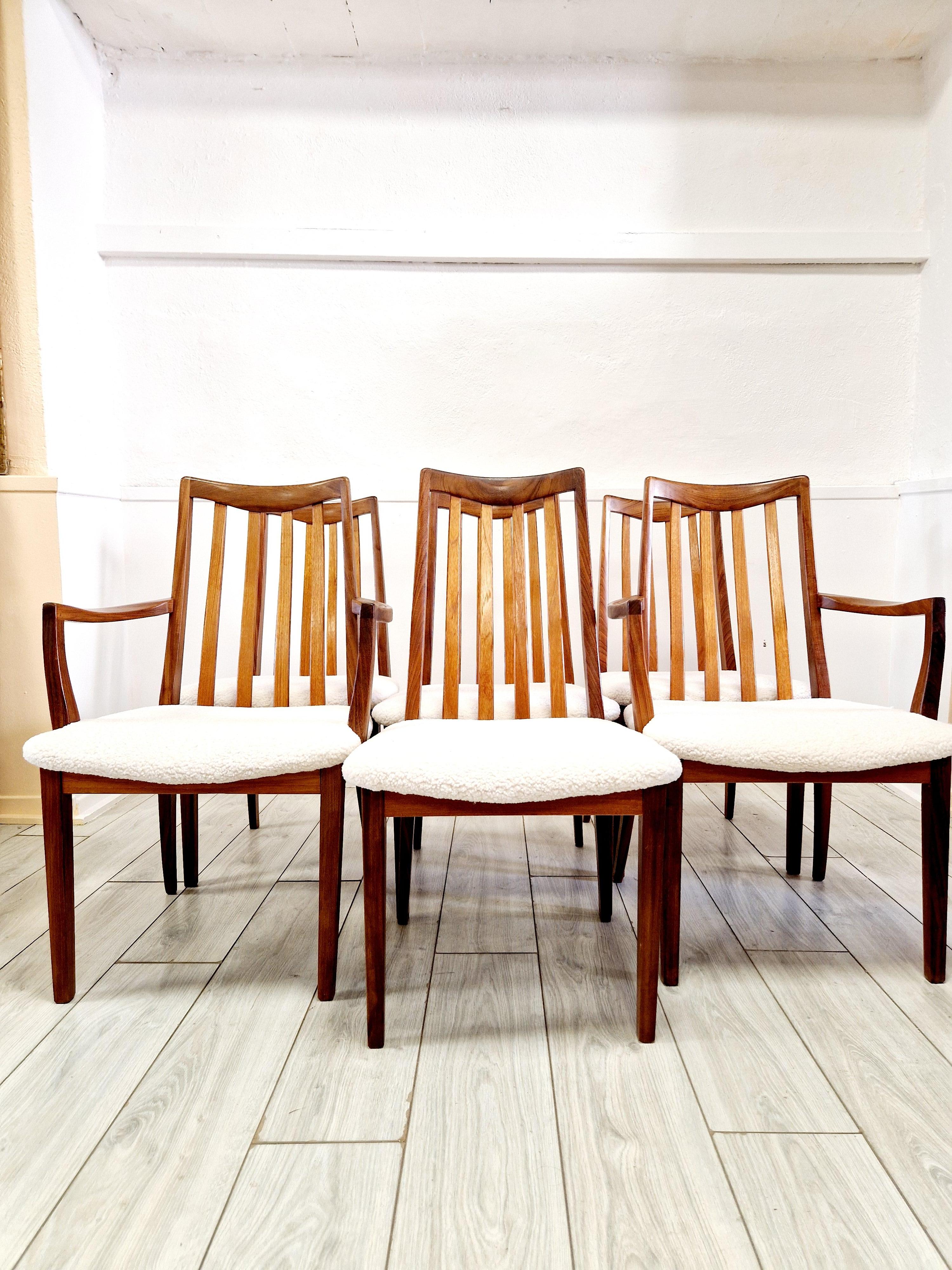 6 Mid Century G-Plan Teak Dining Chairs im Angebot 9