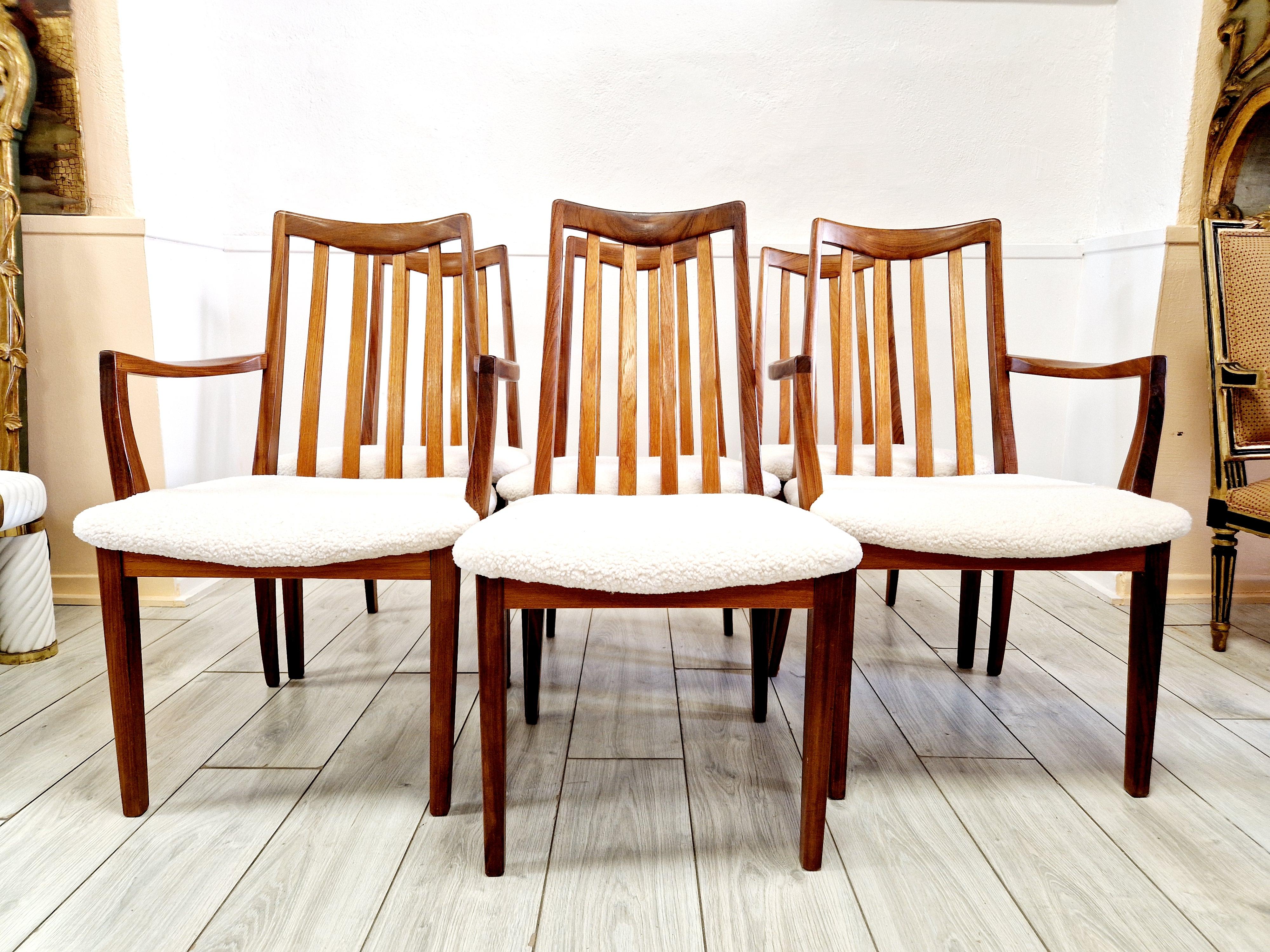 6 Mid Century G-Plan Teak Dining Chairs im Angebot 10