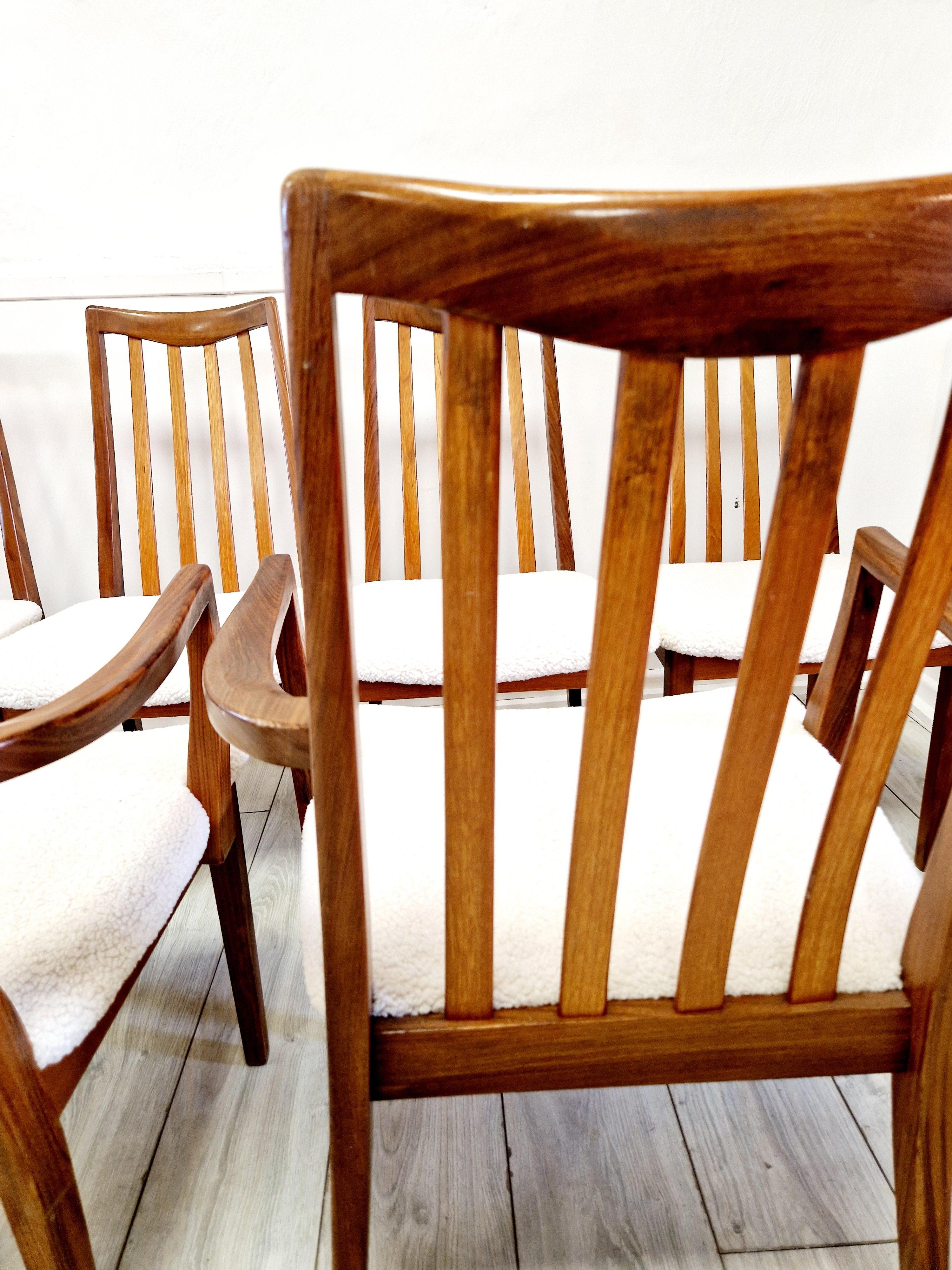6 Mid Century G-Plan Teak Dining Chairs (Britisch) im Angebot