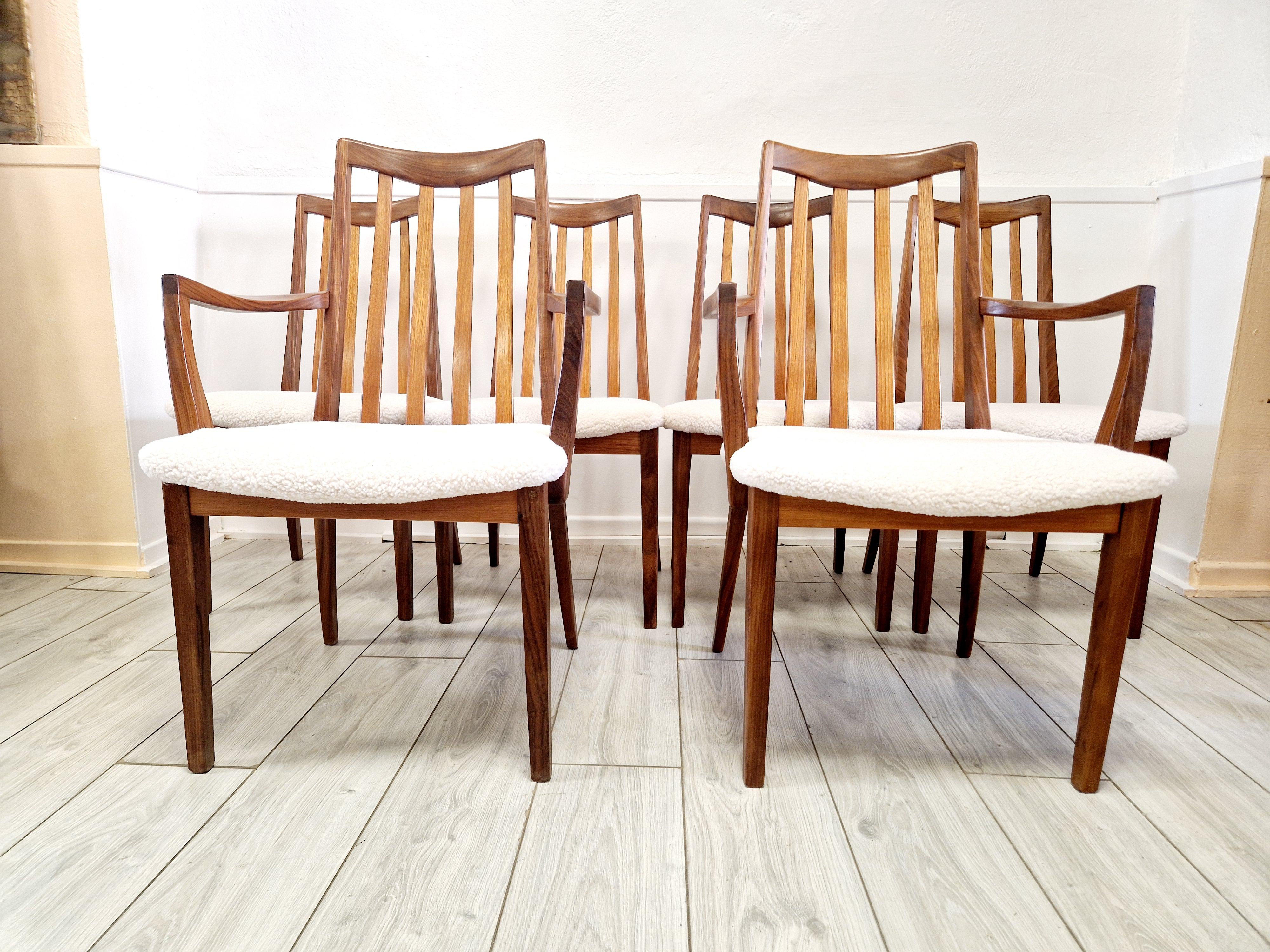 6 Mid Century G-Plan Teak Dining Chairs (20. Jahrhundert) im Angebot